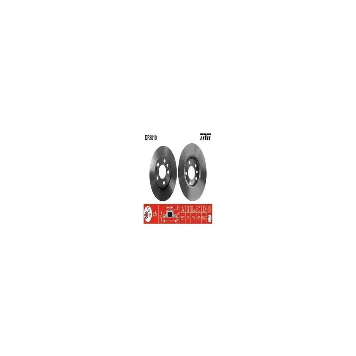 701615301G FREN DISKI ON KOMBI 1992 - 2000 TRANSPORTER T4 1990 - 2003 TRW
