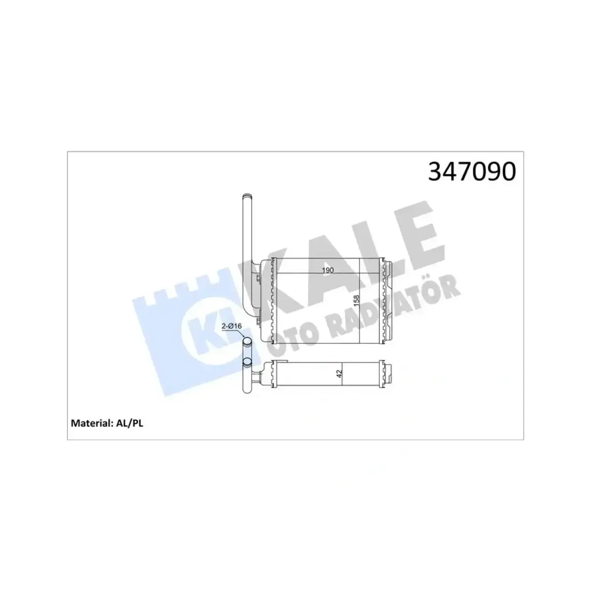 7701036909 KALORIFER TWINGO I 1.2I (93+) AL MKNK KALE