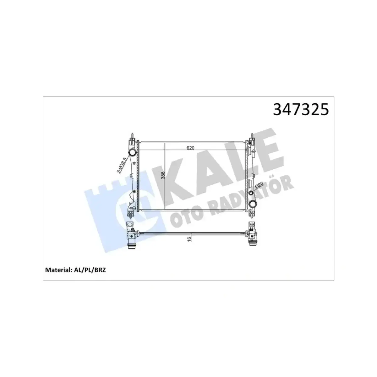 1300328 SU RADYATORU DOBLO 1.4-1.3 DMTJ 10=> COMBO 1.3 CDTİ 12=> KALE
