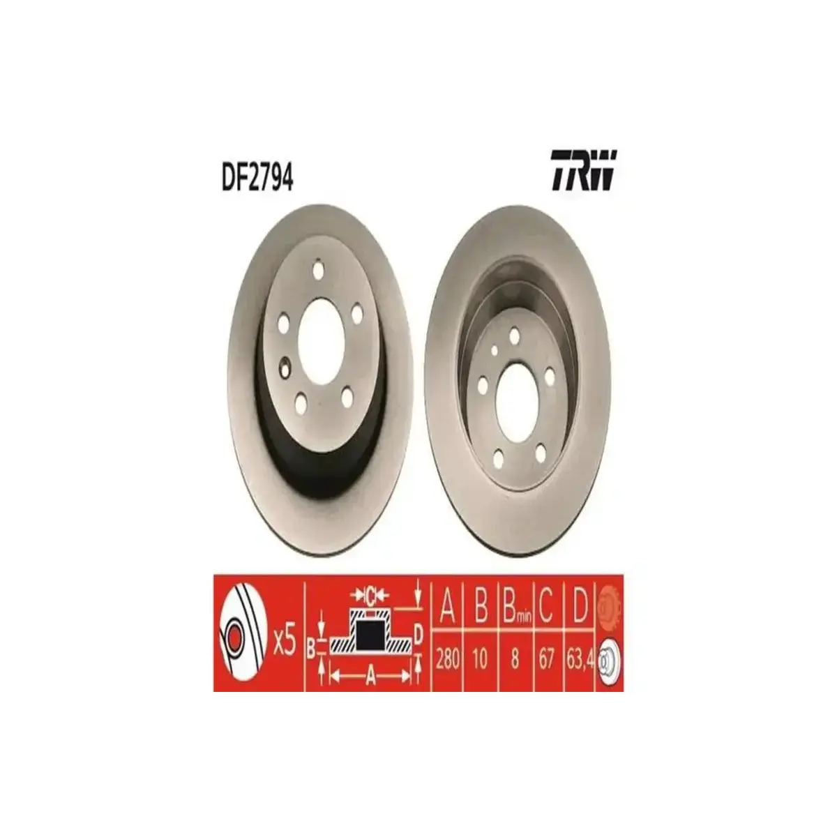 DF2794 Fren Diski TRW