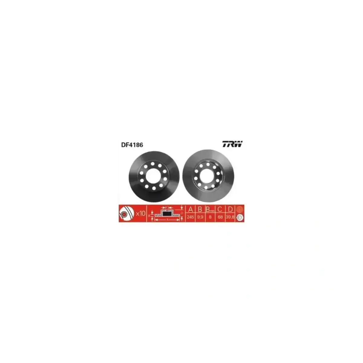 8E0615601B FREN DISKI ARKA A4 2000 - 2009 TRW