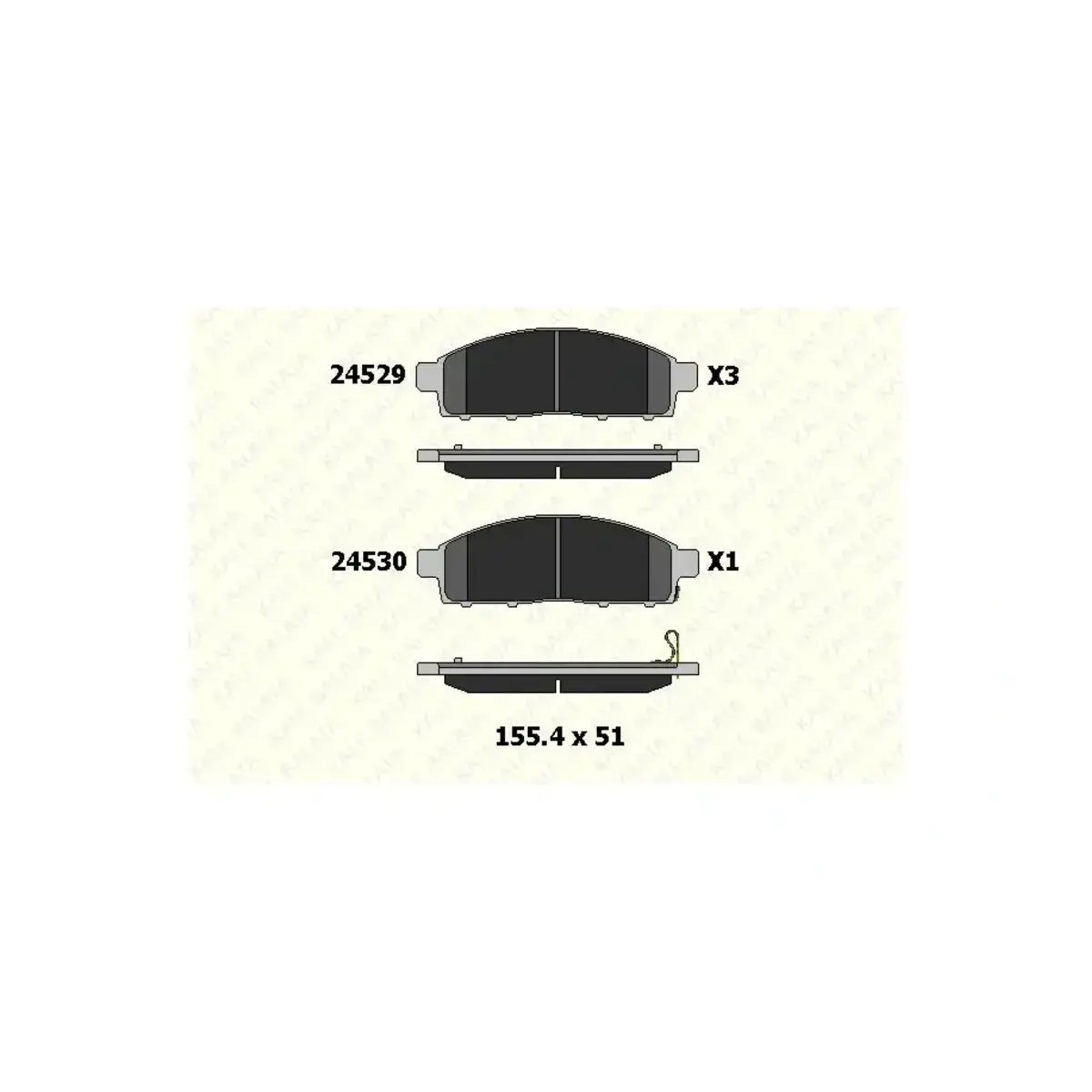 6000609714 FREN BALATASI ON FULLBACK L200 2.4 15=> L200 4X4 2.5D 06-12 PAJERO 08=> KALE BALATA