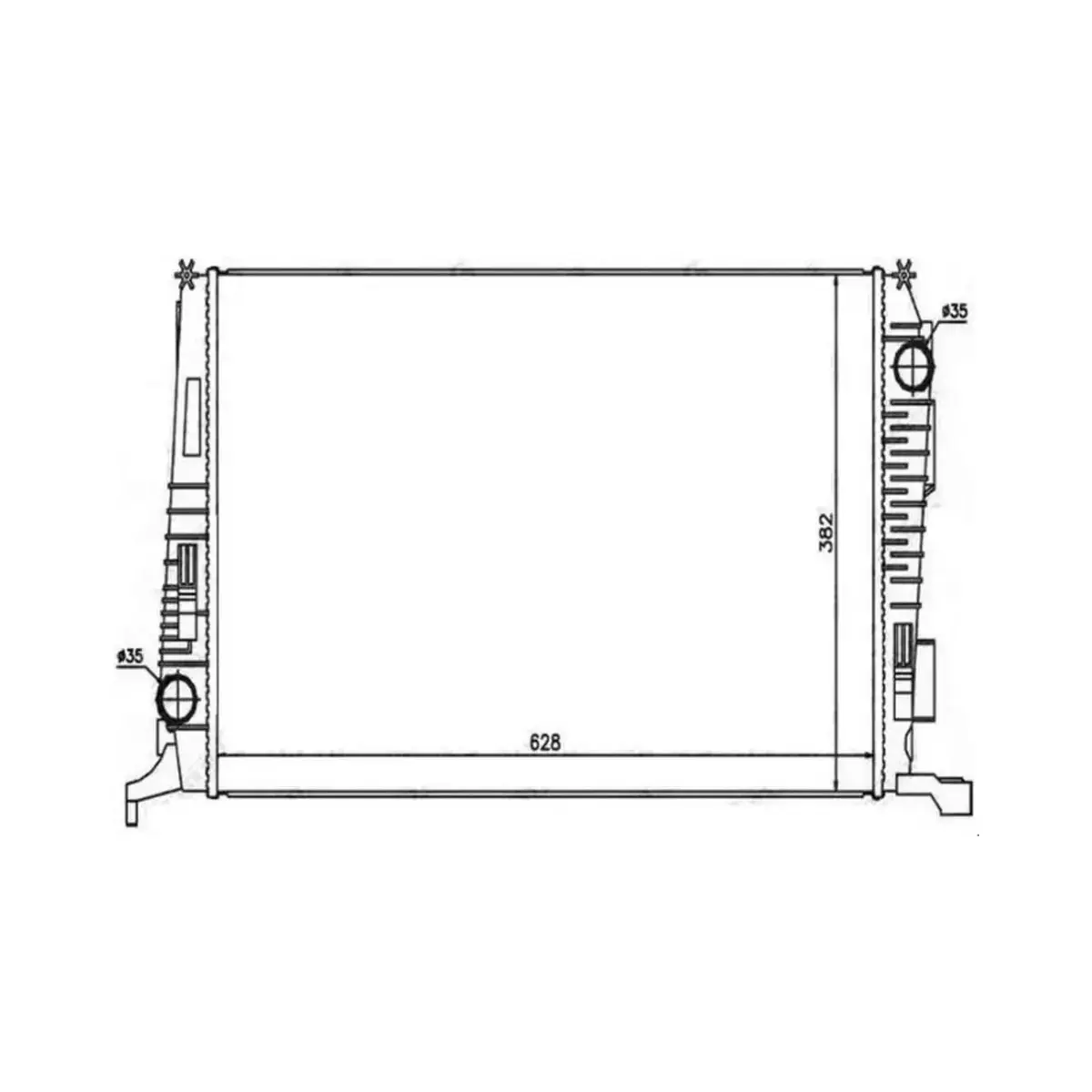 8200880550 RADYATOR DUSTER 1.5 DCI 1.5 DCI 4x4 10> (628x378x23) ORIS