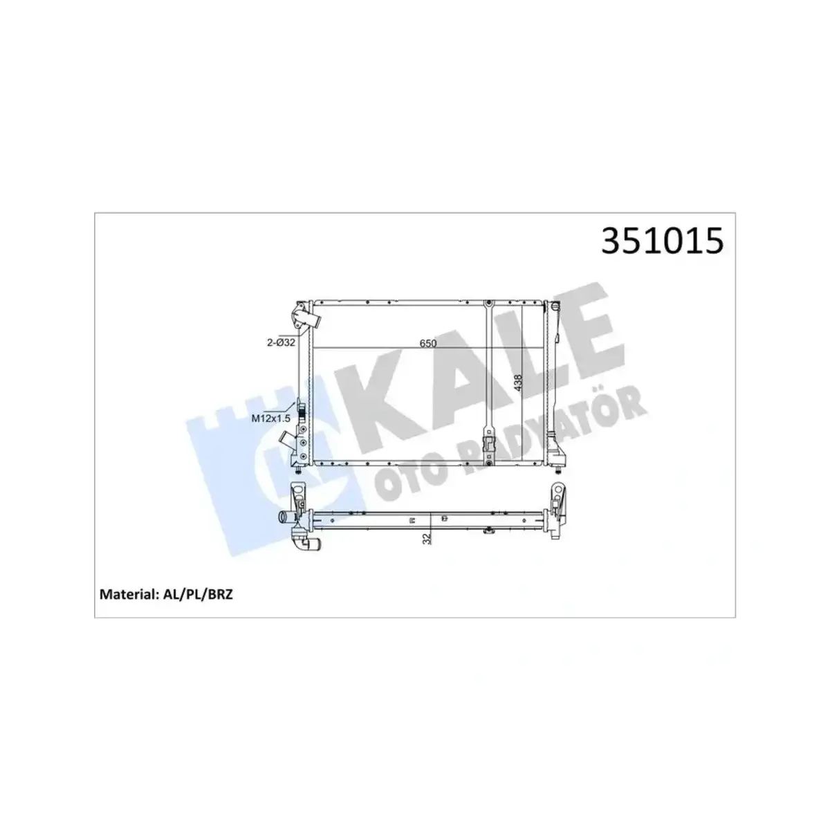 7701040662 RADYATOR ESPACE III LAGUNA I AL PL BRZ KALE