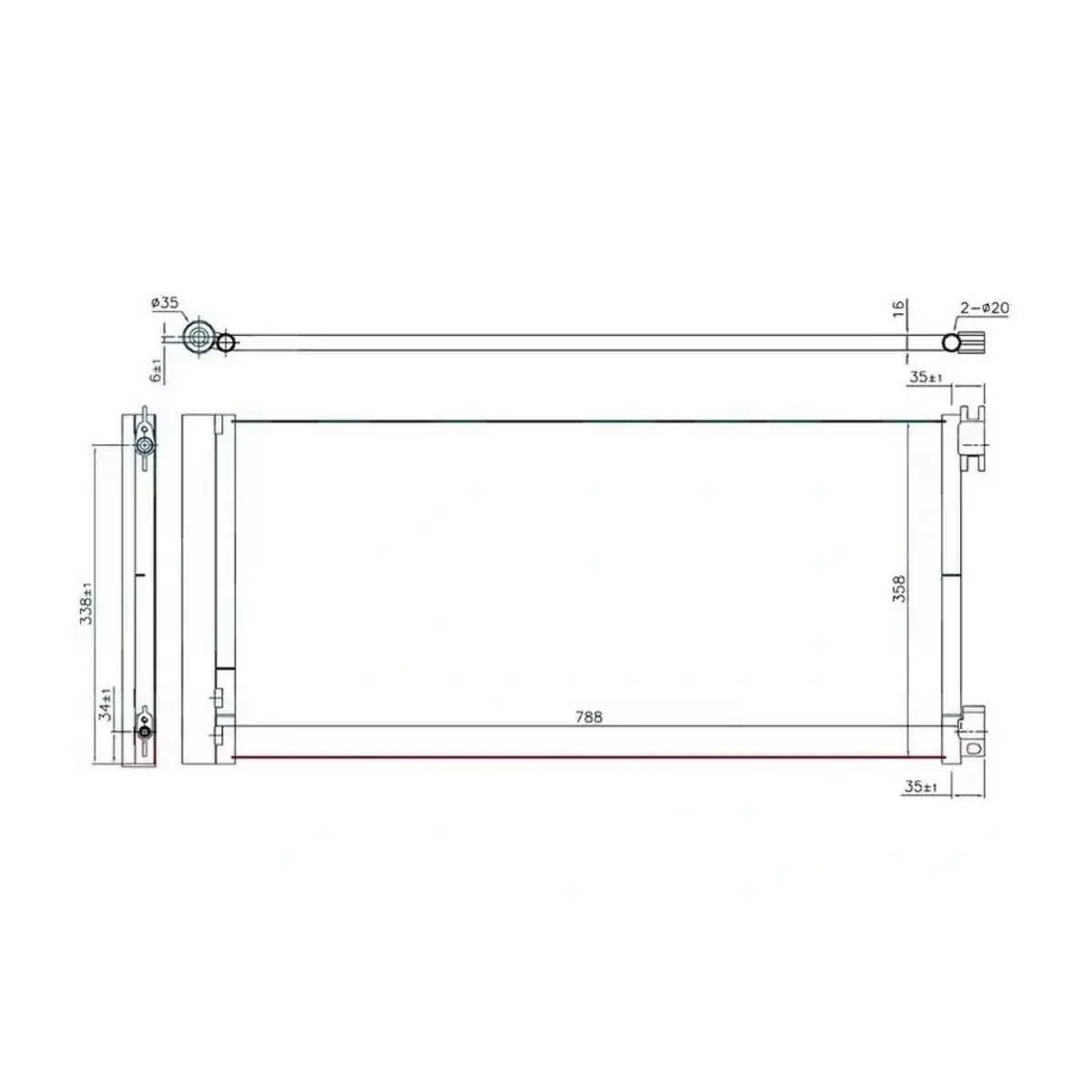 6000617663 KLIMA RADYATORU (KONDANSER) TRAFIC III 14> VIVARO 14> 940596 4422250 ORIS