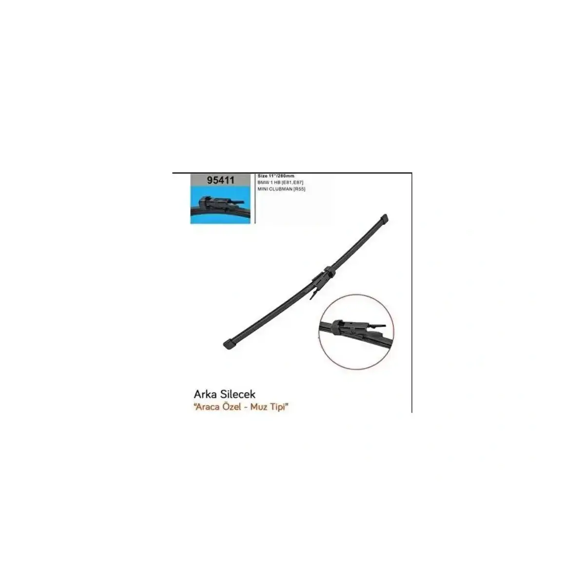 95411 MUZ TIPI ADAPTORLU SILECEK SET 1 SERIES HB E81.E87 2004 -2011 MINI CLUBMAN R55 2007 -2014 RBW