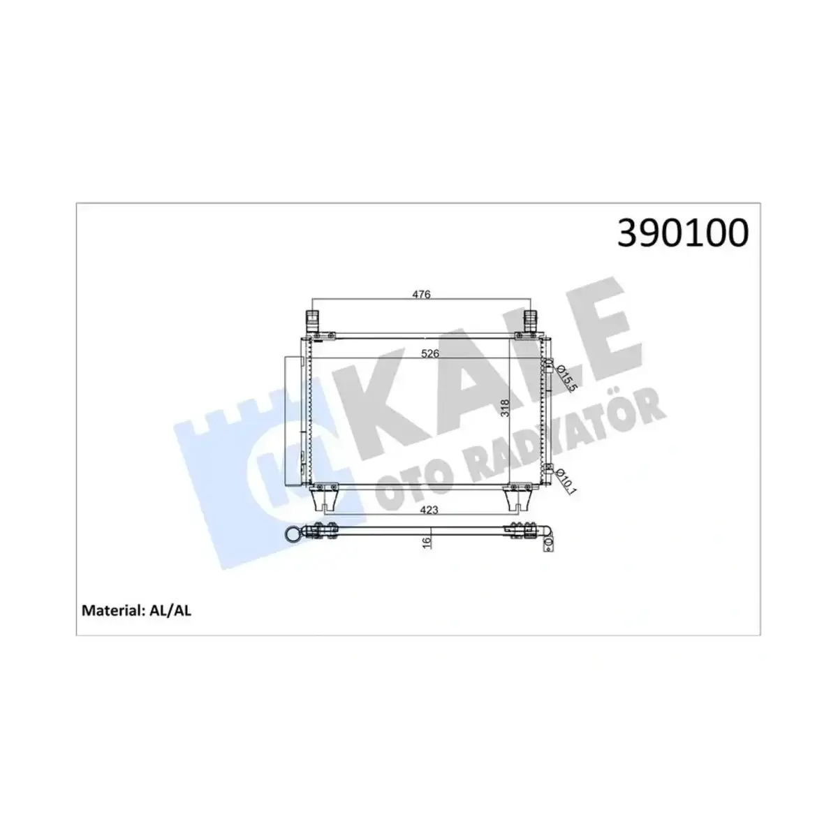 88460-52110 KONDENSER YARIS 06=> (BENZINLI) AL AL KALE
