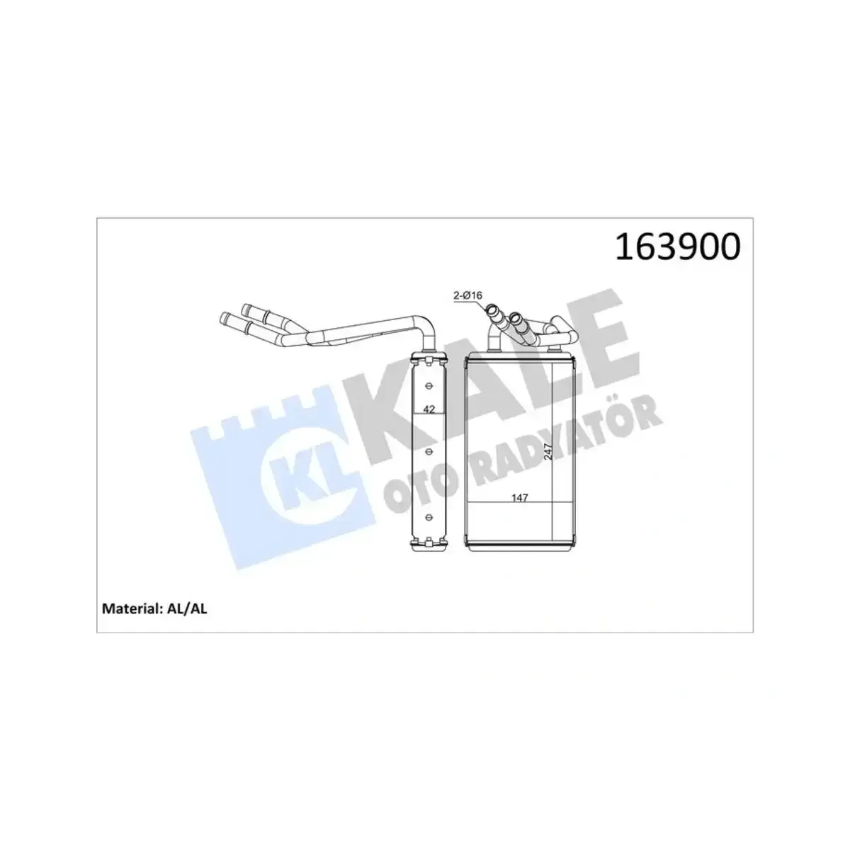 YC1H18B539BB KALORIFER TRANSIT V347 2.2 2.4 3.2) (AC) 2 SIRA AL/BRZ KALE