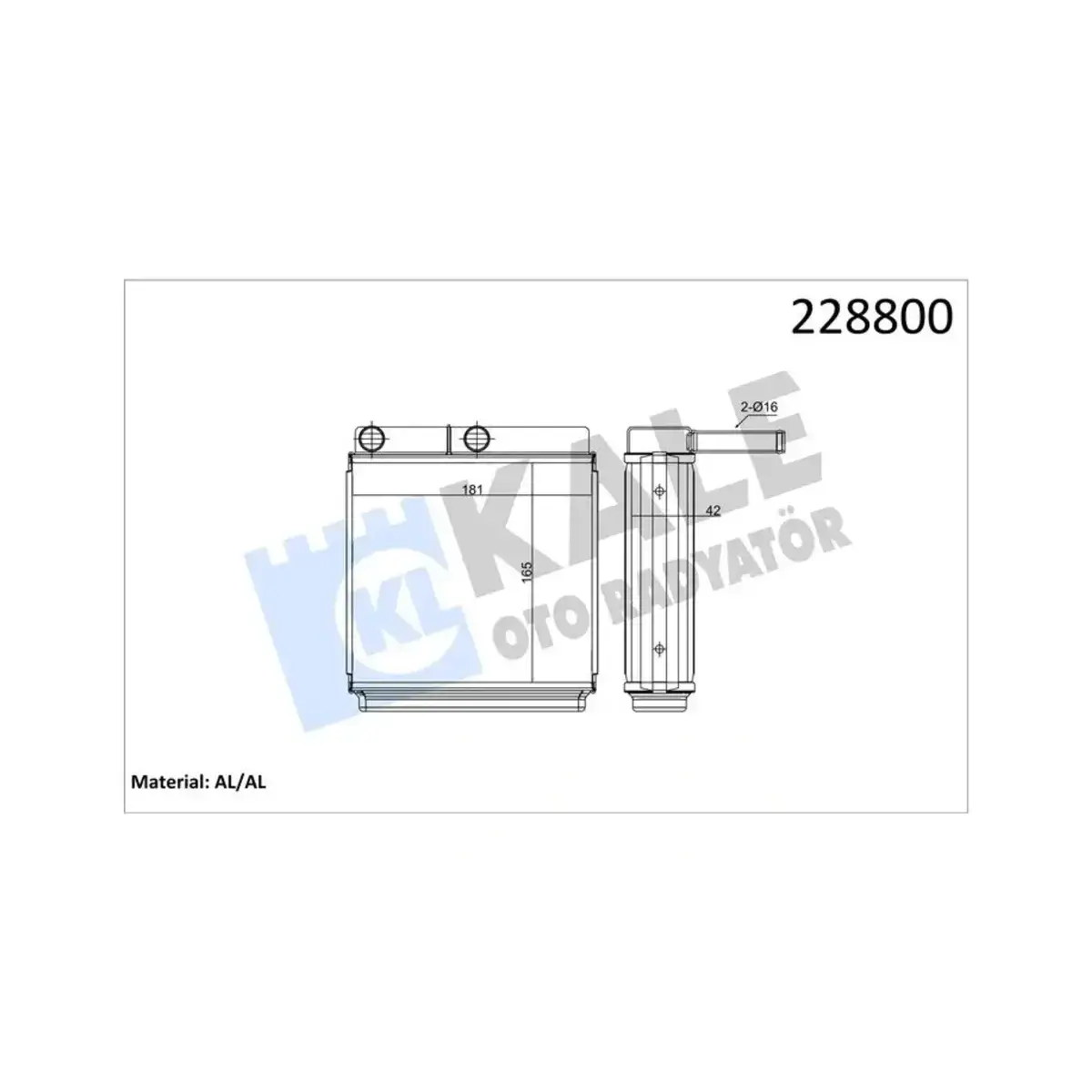 P.80767 KALORIFER J9 AL/BRZ KALE