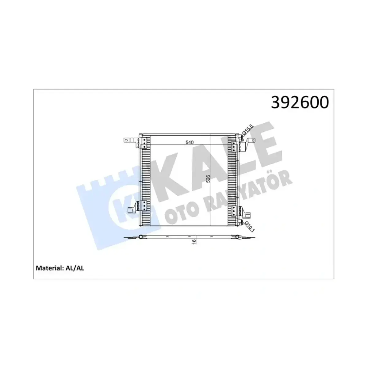 A1638300170 KONDENSER W163 ML230-ML270CDI-ML320-ML350-ML400CDI-ML430-ML500 98=> AL AL KALE