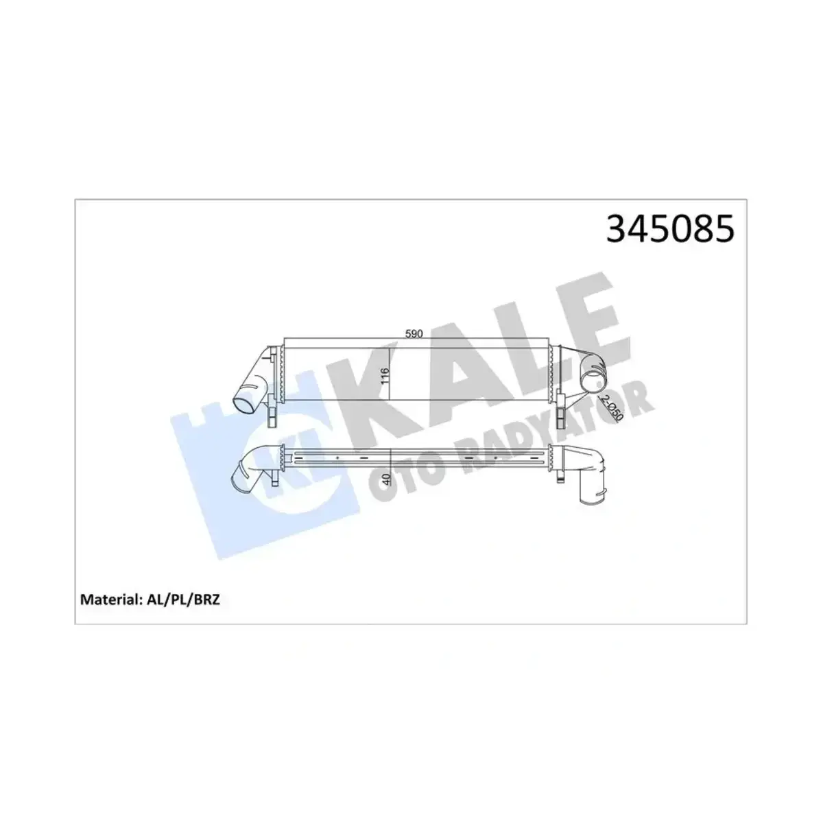 8200409045 TURBO RADYATORU 1.5 DCI LOGAN SANDERO 2004>2007 KALE