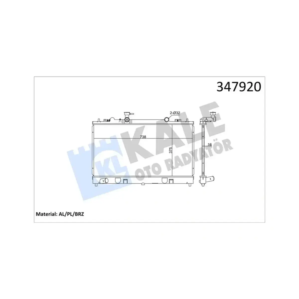 RF5C15200 RADYATOR 6 (MT) AL PL BRZ KALE
