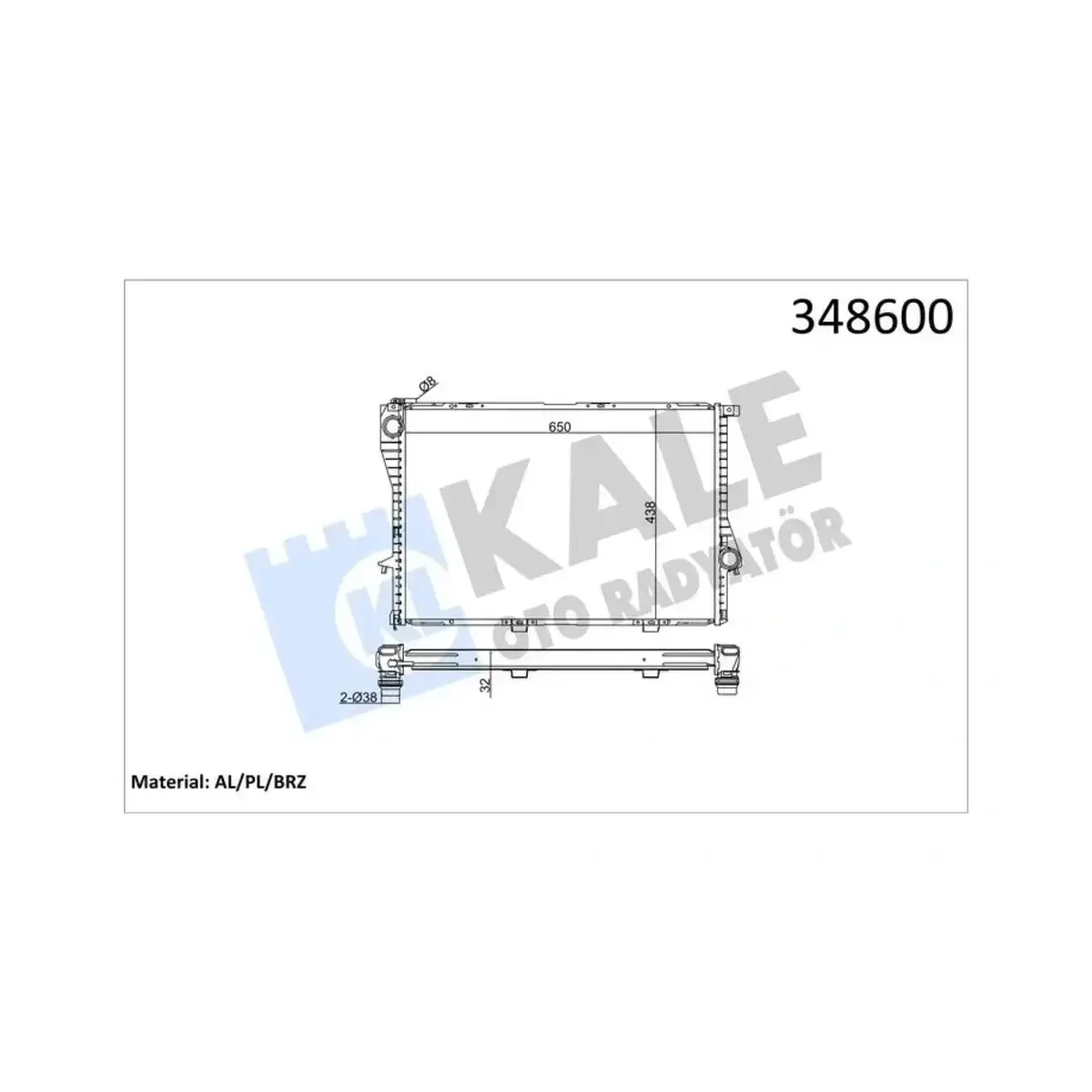 1436060 RADYATOR 5 (E39) 520I-523I-525I-528I-530I-535I-540I-7 (E38) 728I (AT MT) AL PL BRZ KALE