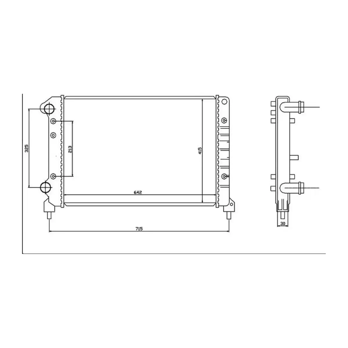 46749018 RADYATOR DOBLO DOBLO CARGO 1.4 10 05> 1.6 1.9D 01> (MEK+AC) (AL PL BRZ) 61766 ORIS