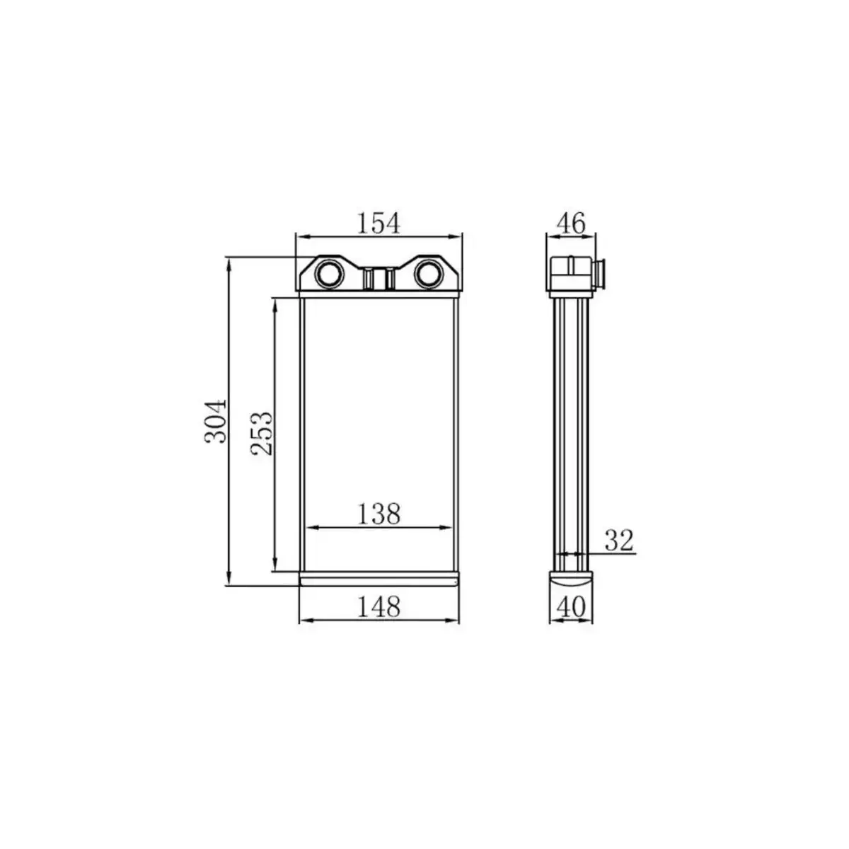 7701473279 KALORIFER RADYATORU TRAFIC II VIVARO 06> (255X138X32) ORIS