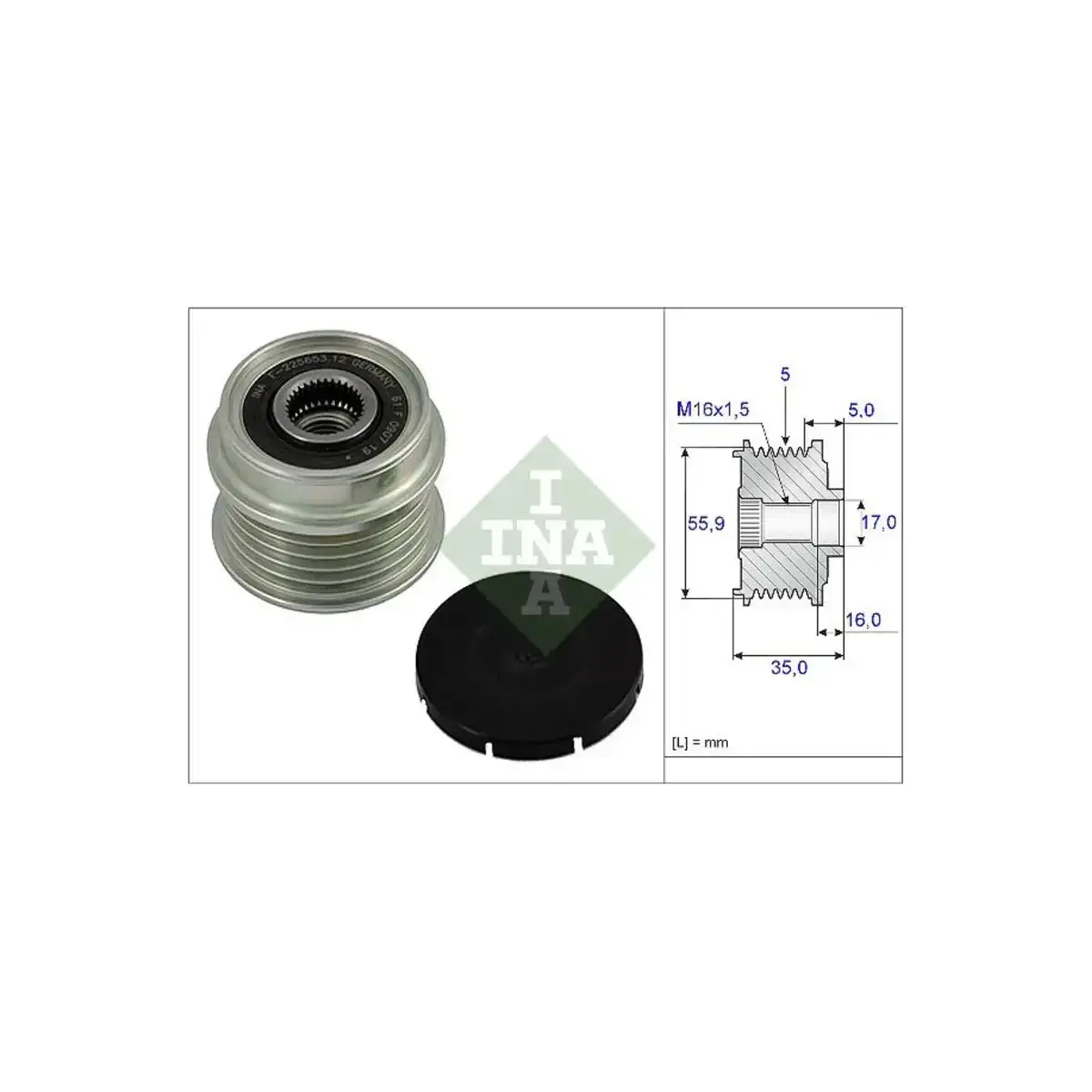 028903119T ALTERNATOR KASNAGI (RULMANLI) PASSAT A4 1.9 TDI (AFN-AVG-1Z) INA