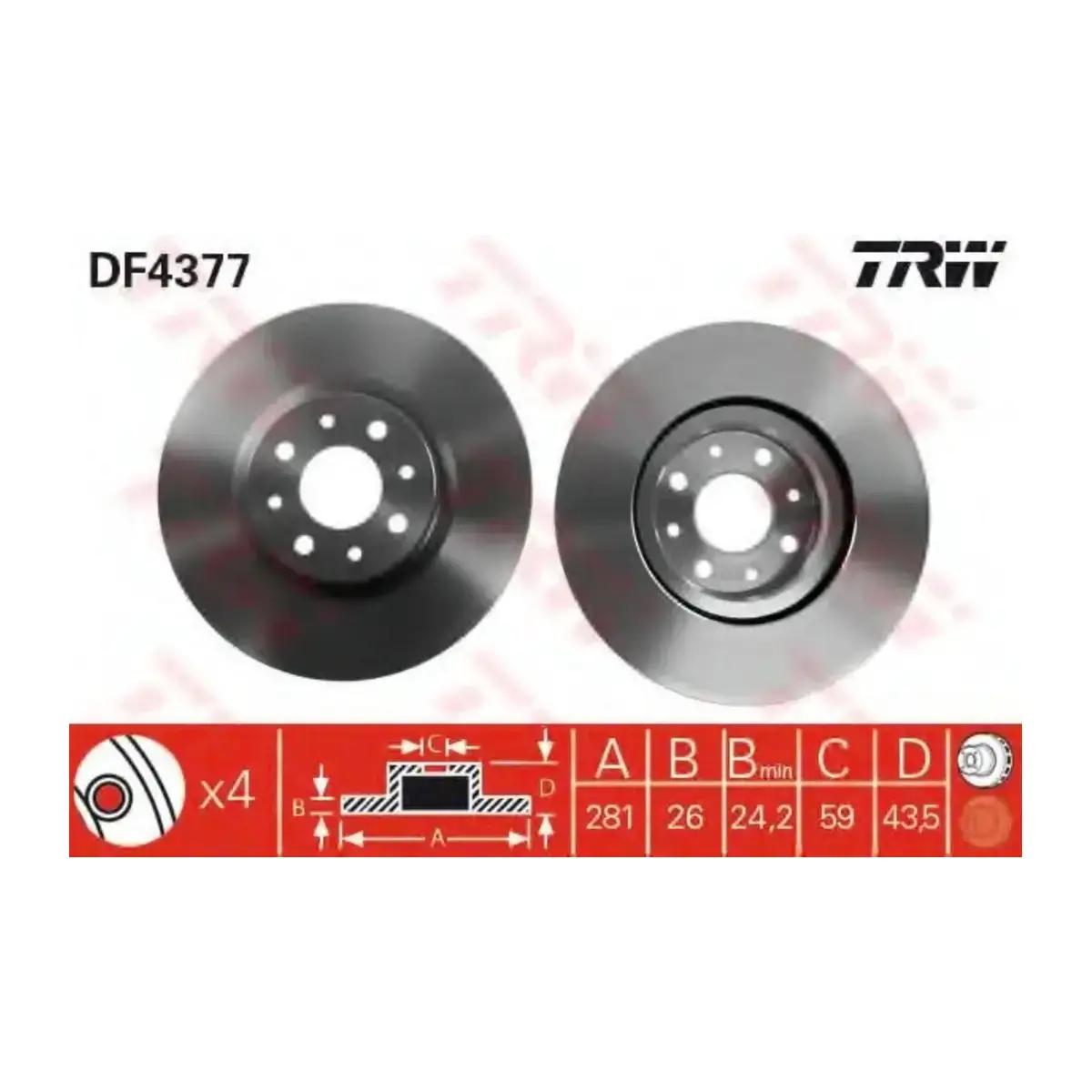 46535086 FREN DISKI ON BRAVO 2007 > STILO 2004 > TRW