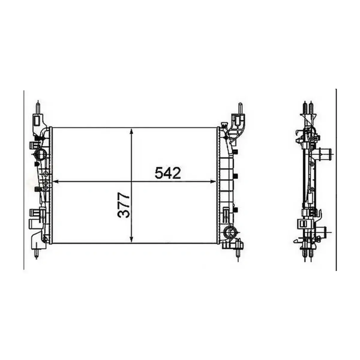 51784706 RADYATOR LINEA 1.4 MPI (540x378x23) ORIS