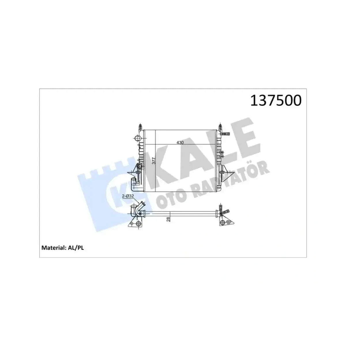 7701352580 RADYATOR TWINGO 1.1 I ( 96 97 ) KLIMASIZ 2 SIRA AL+PL KALE