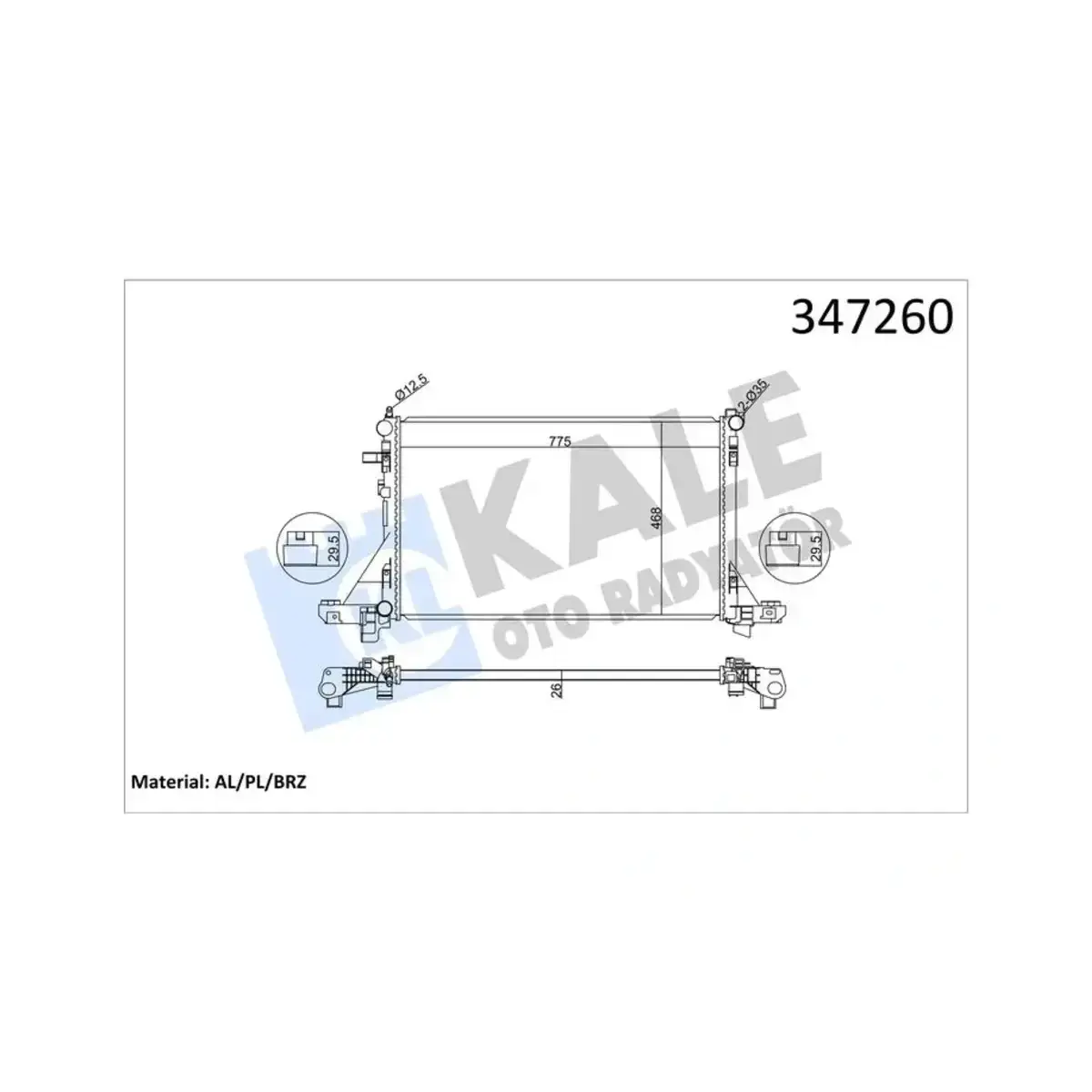 2140000Q2B RADYATOR MASTER III-MOVANO 2.3DCI (10+) AL PL BRZ KALE