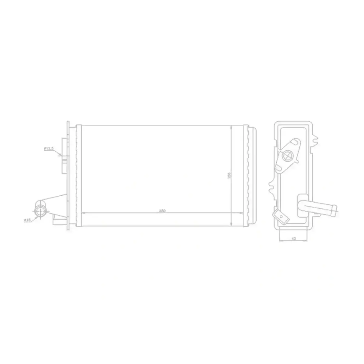 7078698 KALORIFER RADYATORU PALIO (233x195x32) ORIS