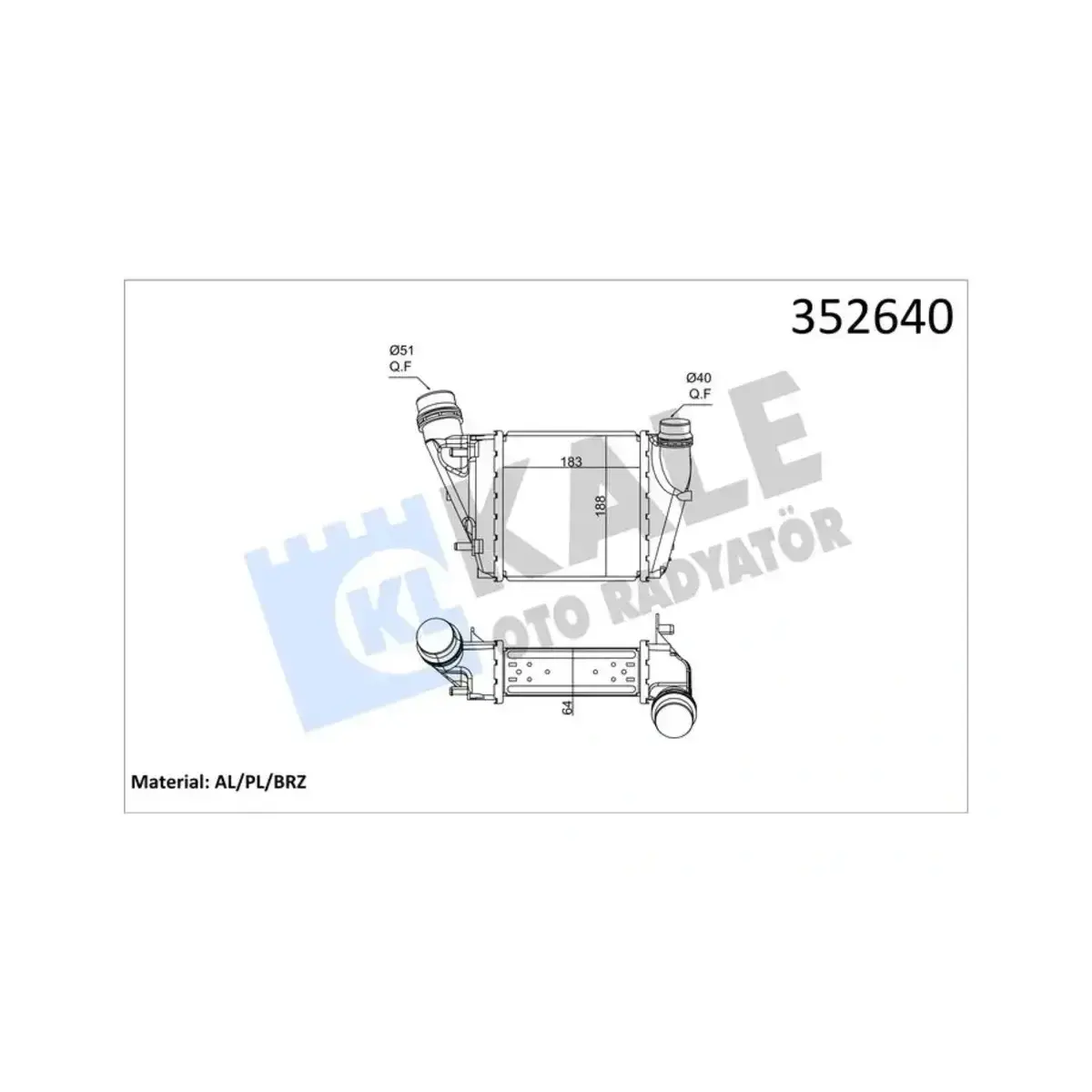 144613211R INTERCOOLER TWINGO II 1.5 DCI 07=> KALE