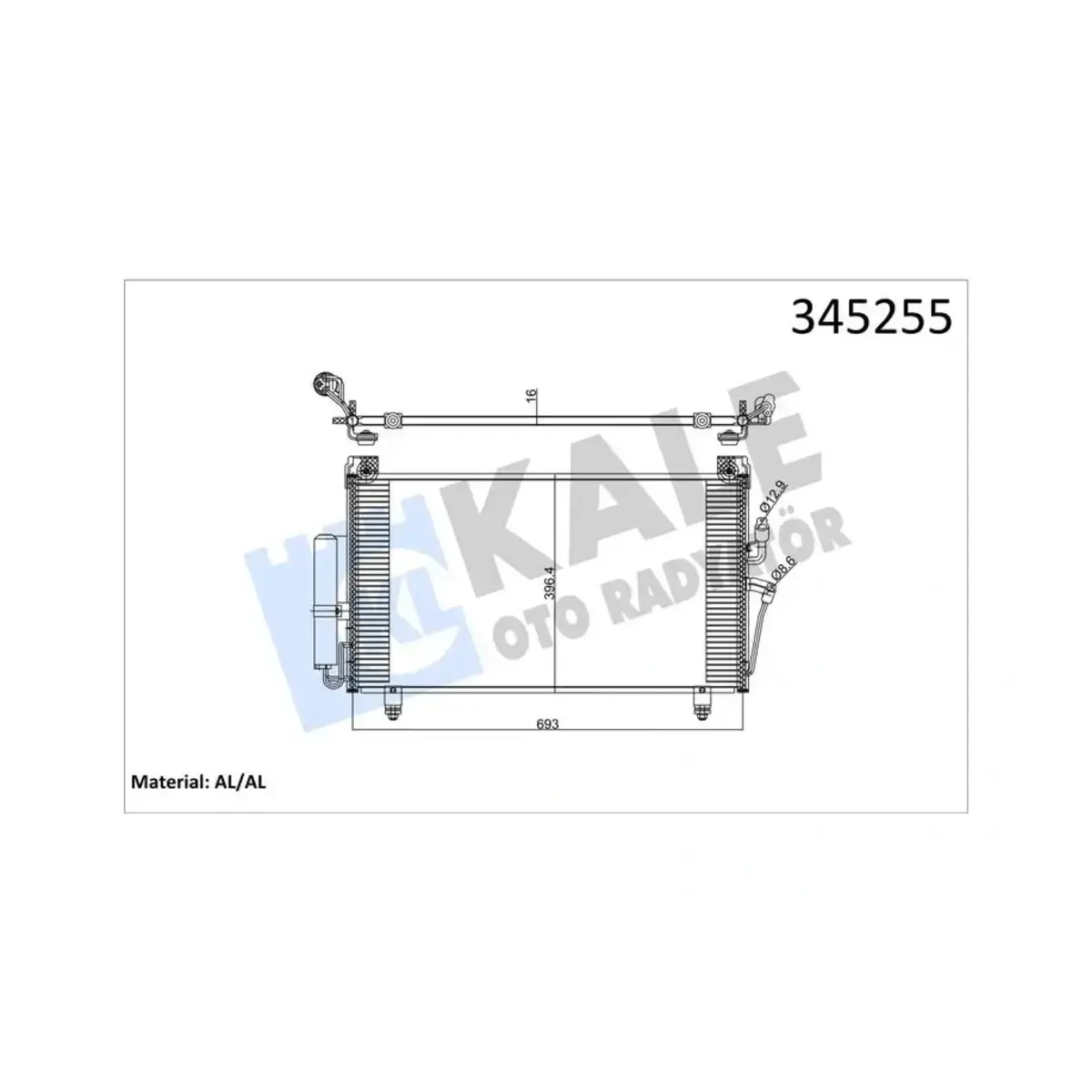 MN124248 KONDENSER OUTLANDER 2.0I 16V-2.4I 16V (03+) AL AL KALE