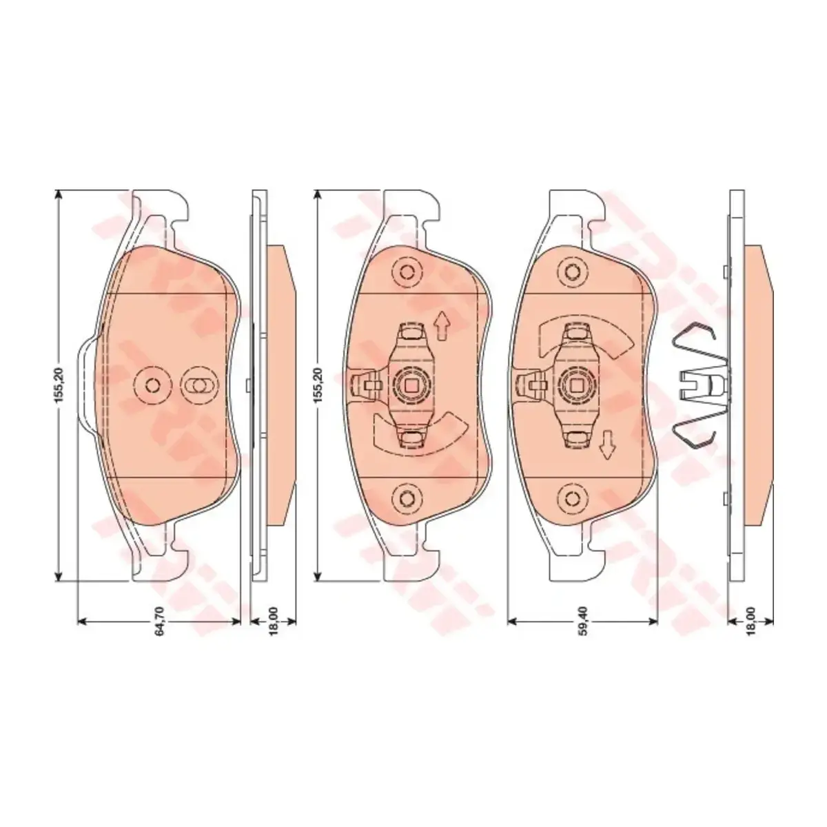 GDB1789 FREN BALATASI ON MEGANE III 09> SCENIC III 09>FLUENCE 10>DUSTER 10> LODGY 12> CAPTUR I 13>1.5 DCI 1. TRW