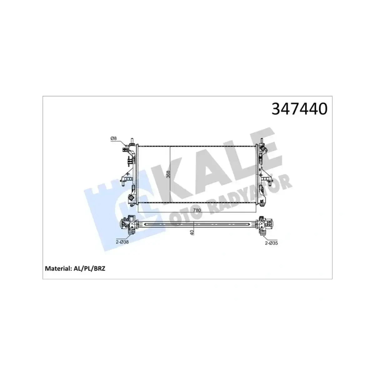 1330X6 RADYATOR JUMPER - BOXER AL PL BRZ KALE