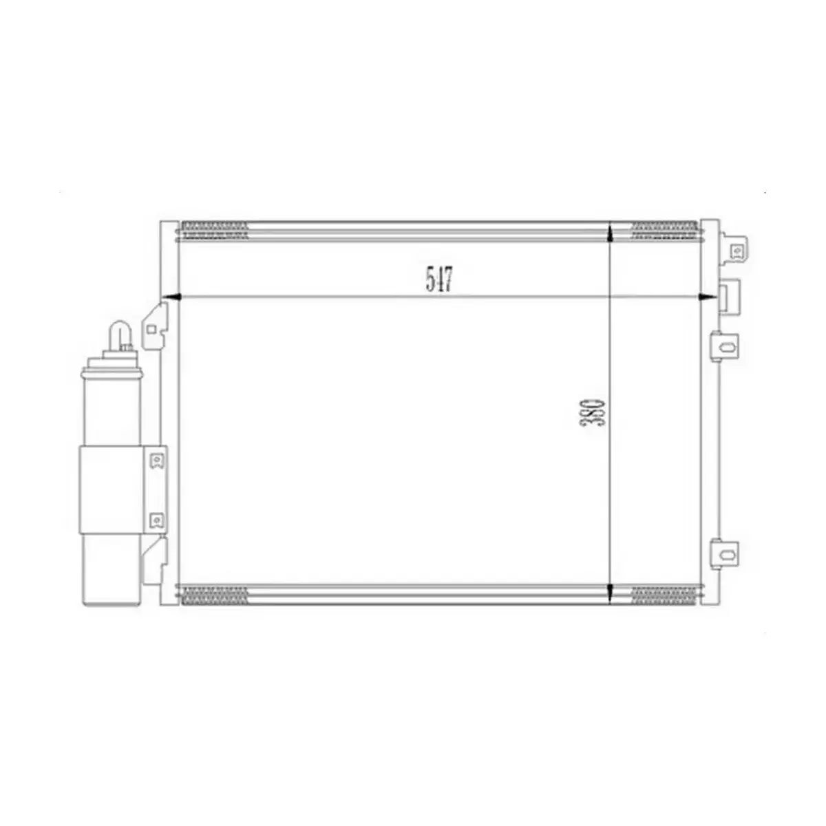 8200090213 KLIMA RADYATORU (KONDANSER) SANDERO 1.4I 1.6 I 16V BENZINLI 08> LOGAN I 1.4I 1.6I 04> (OTO. MEK.) ORIS