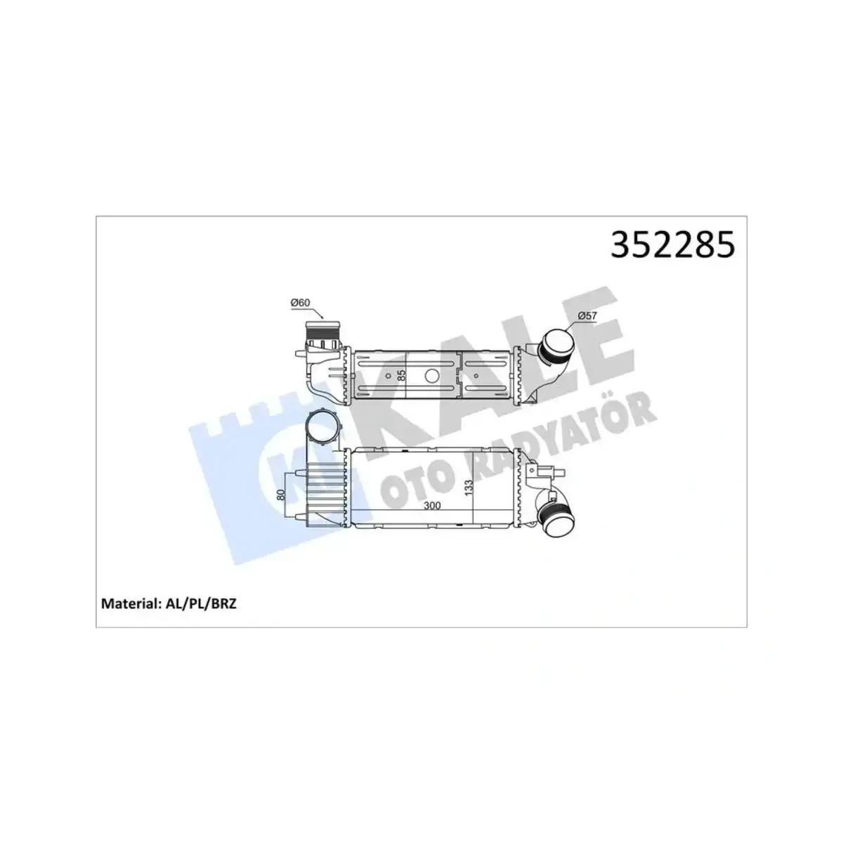 0384J8 INTERCOOLER P607 2.0HDI 00=> KALE