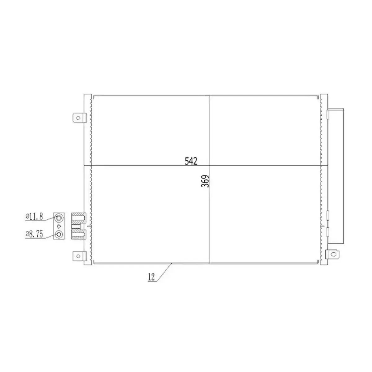 1S5119710AA KLIMA RADYATORU (KONDANSER) 500 1.2I 1.3MJTD 1.4I 1.3TDCI 1.3JTD 07> (OTO. MEK.) ORIS