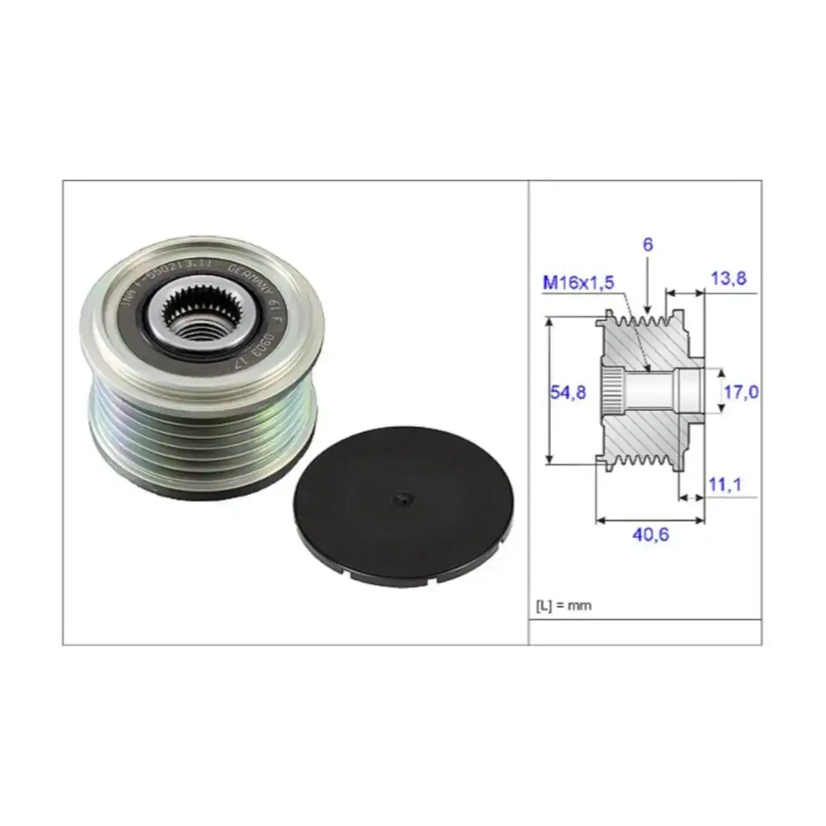 231004527R ALTERNATOR KASNAGI (RULMANLI) CLIO III KANGO MEGANE II MODUS SCENIC TWINGO NOTE MICRA QASHQAI 1.5 DCI INA