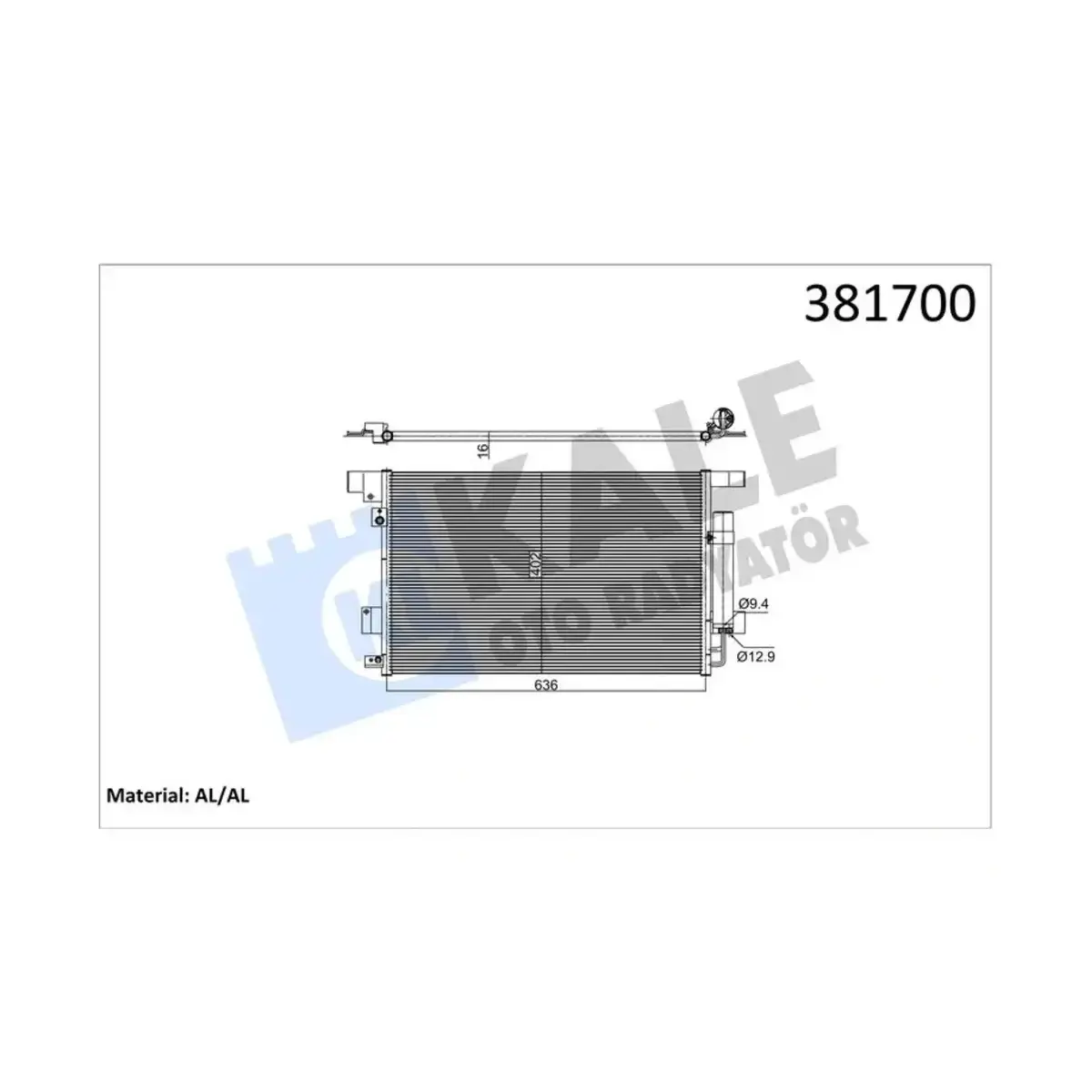 6455.FA KONDENSER C4 AIRCROSS-4007-4008-ASX- -OUTLANDER II AL AL KALE