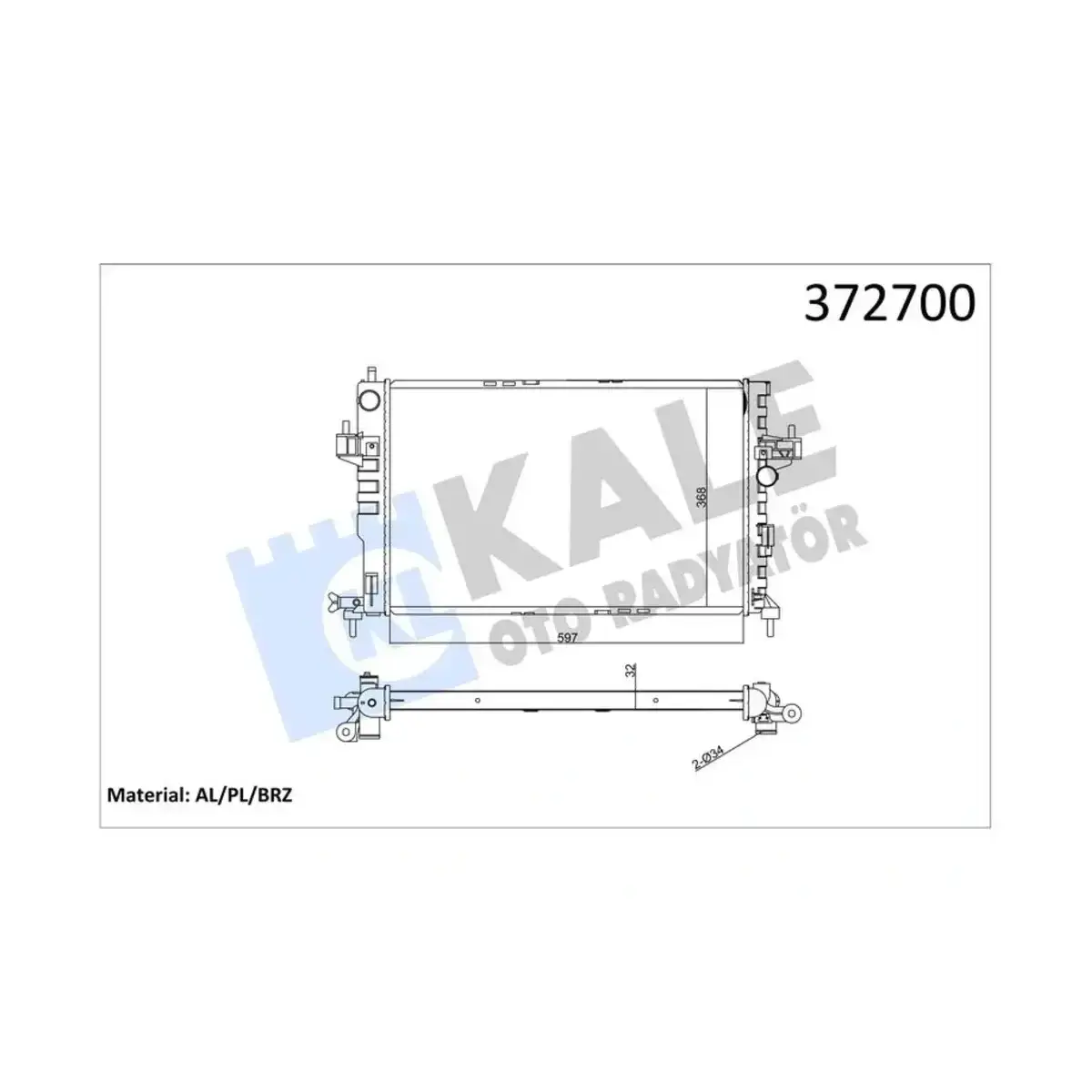 1300233 SU RADYATORU CORSA C COMBO 1.7 DTI 2000-2009 KALE