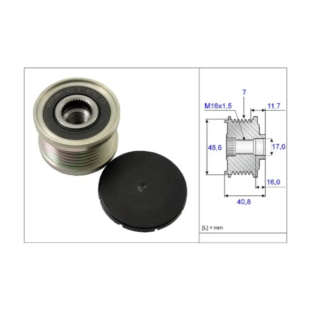 8200489514 ALTERNATOR KASNAGI (RULMANLI) LAGUNA II III MEGANE II III TRAFIC II VIVARO QASHQAI PRIMASTAR 2.0 DCI INA