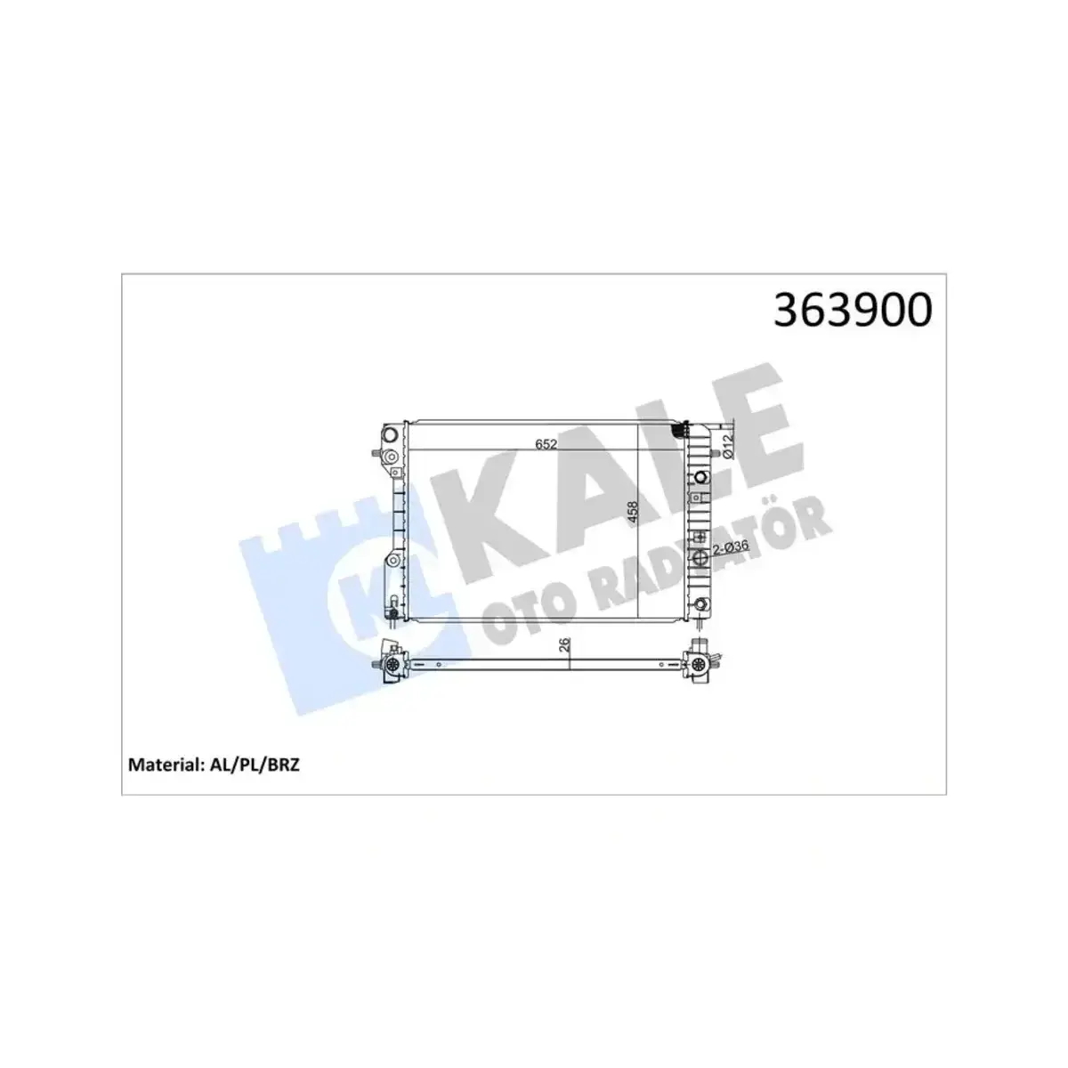 1300165 RADYATOR OMEGA B (AT) AL PL BRZ KALE
