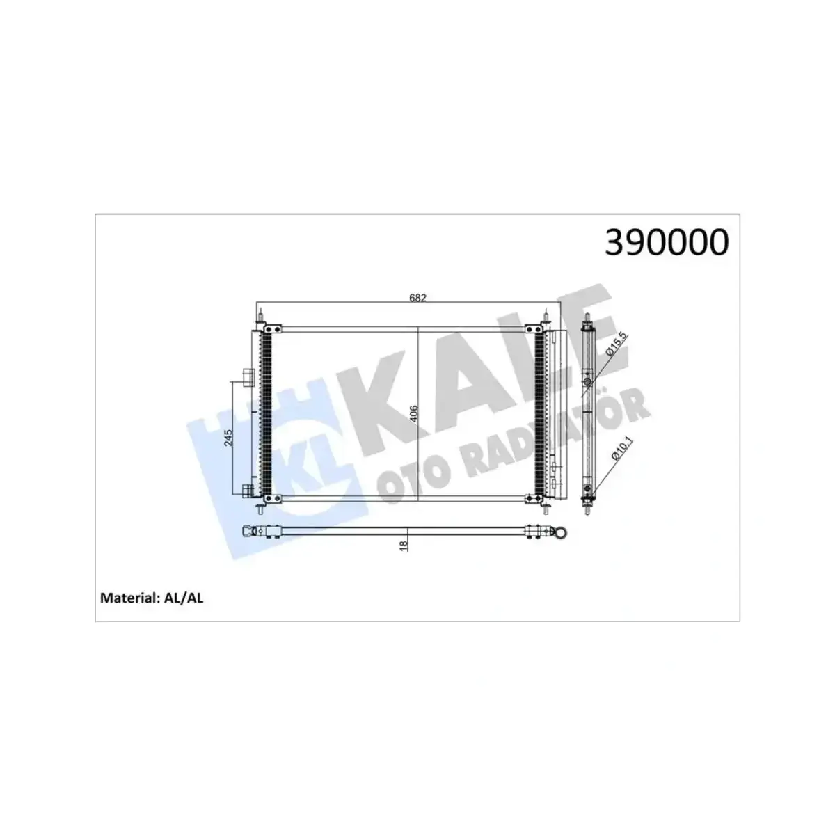 88460-42100 KONDENSER RAV 4 III 2.0I-2.4I-2.2 D4D 06=> AL AL KALE