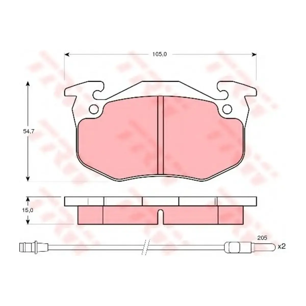 7701203842 FREN BALATASI ON 1.2 TWINGO TRW