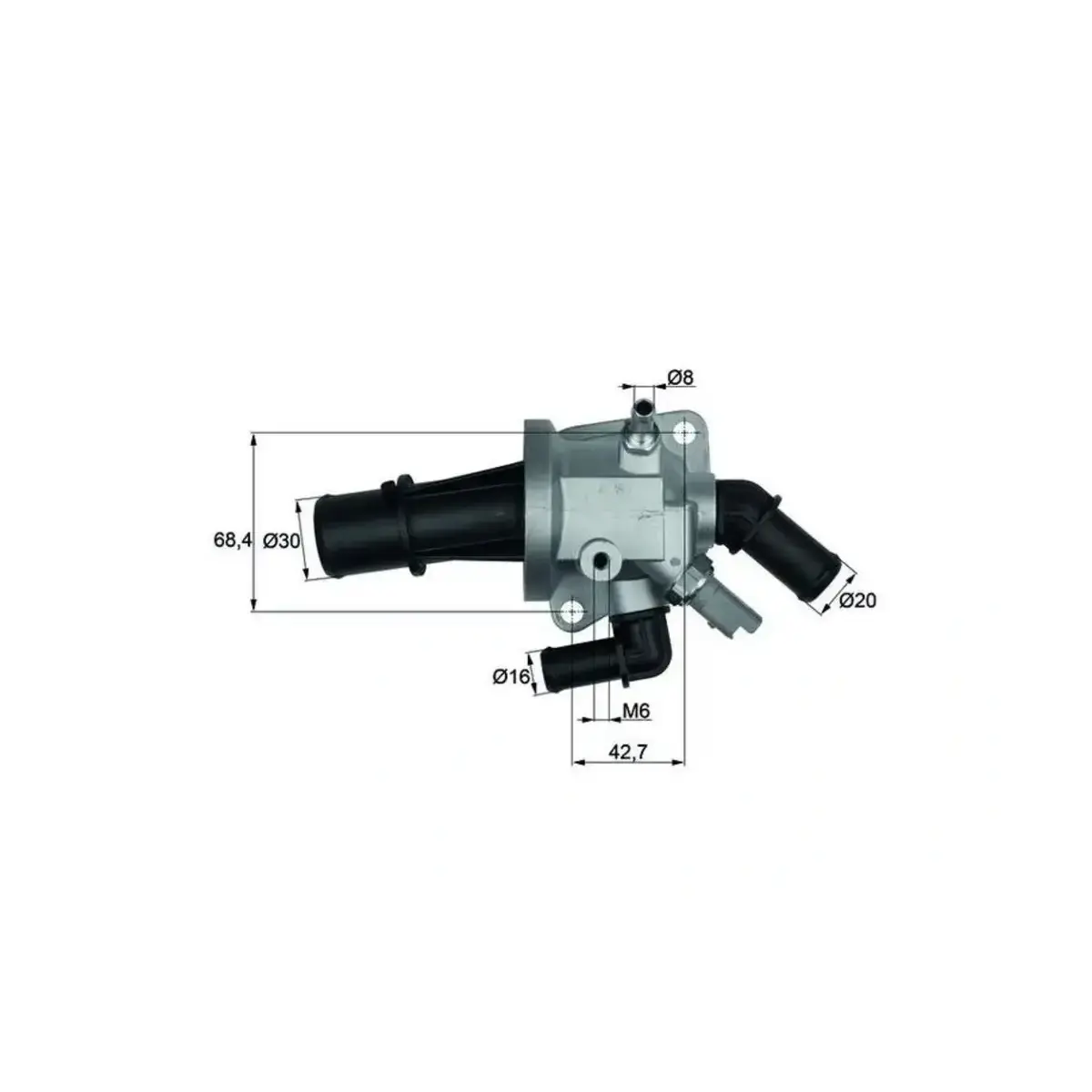 1338841 55180041 TERMOSTAT (KOMPLE UZUN MUSURLU ) ALBEA DOBLO PALIO PUNTO PANDA CORSA C COMBO MERIVA TIGRA 1.3 CDTI MAHLE