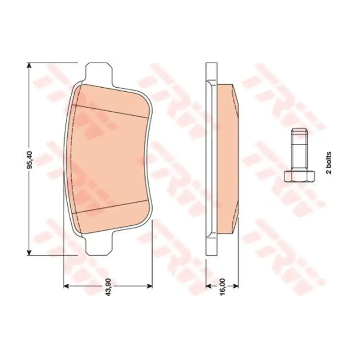440604876R FREN BALATASI ARKA KANGO 2010> CITAN W415 2012> TRW