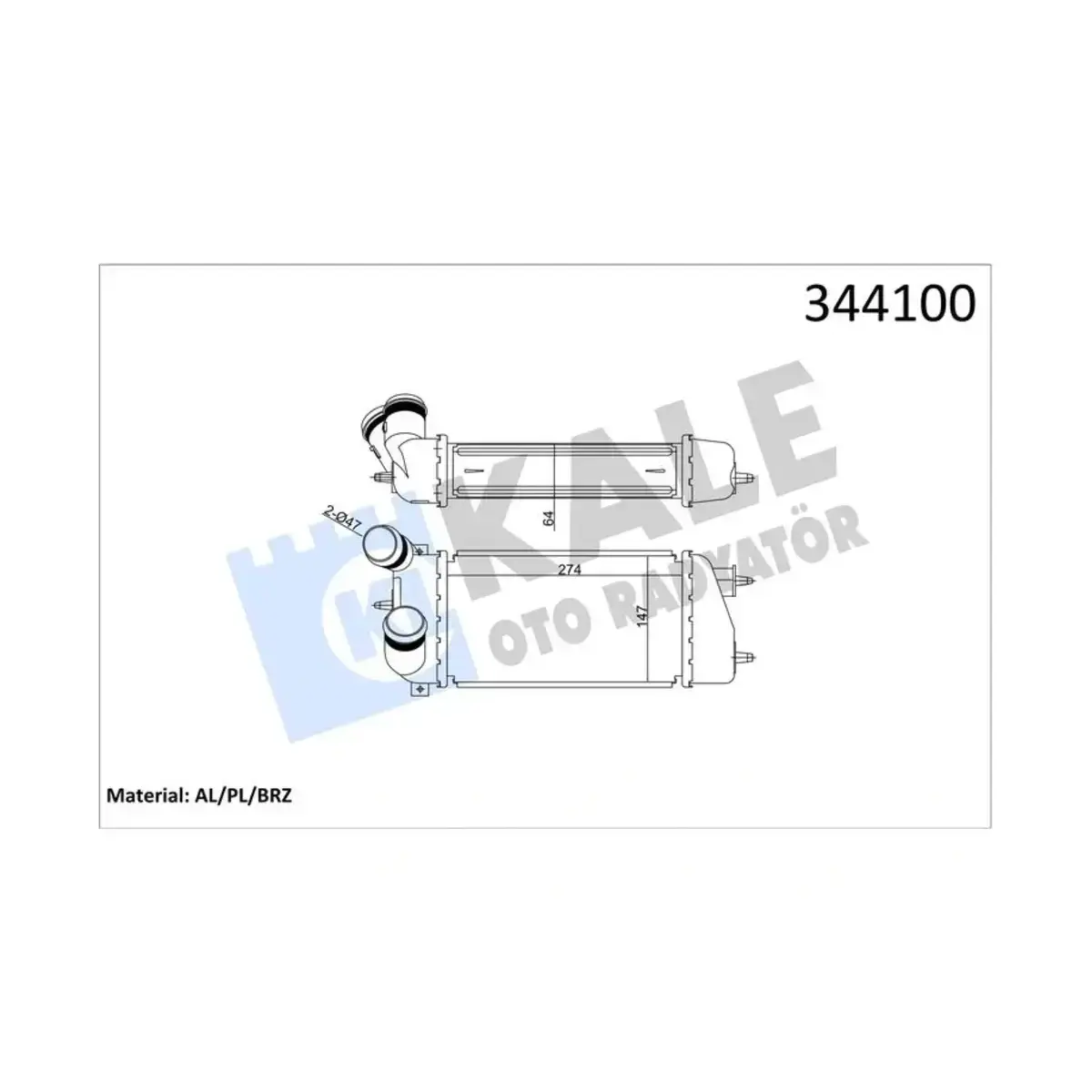 0384G2 INTERCOOLER C3 1.4HDI 16V (02+) AL PL BRZ KALE