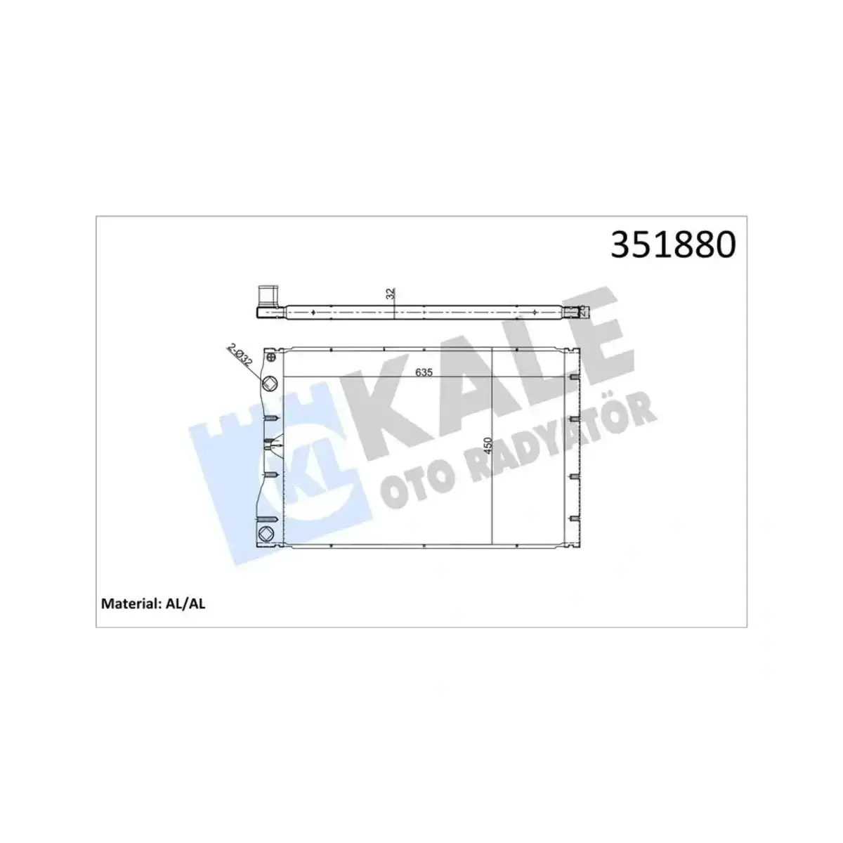 6025312321 RADYATOR AVANTIME ESPACE III2.2 DCI 00=> AL PL BRZ KALE