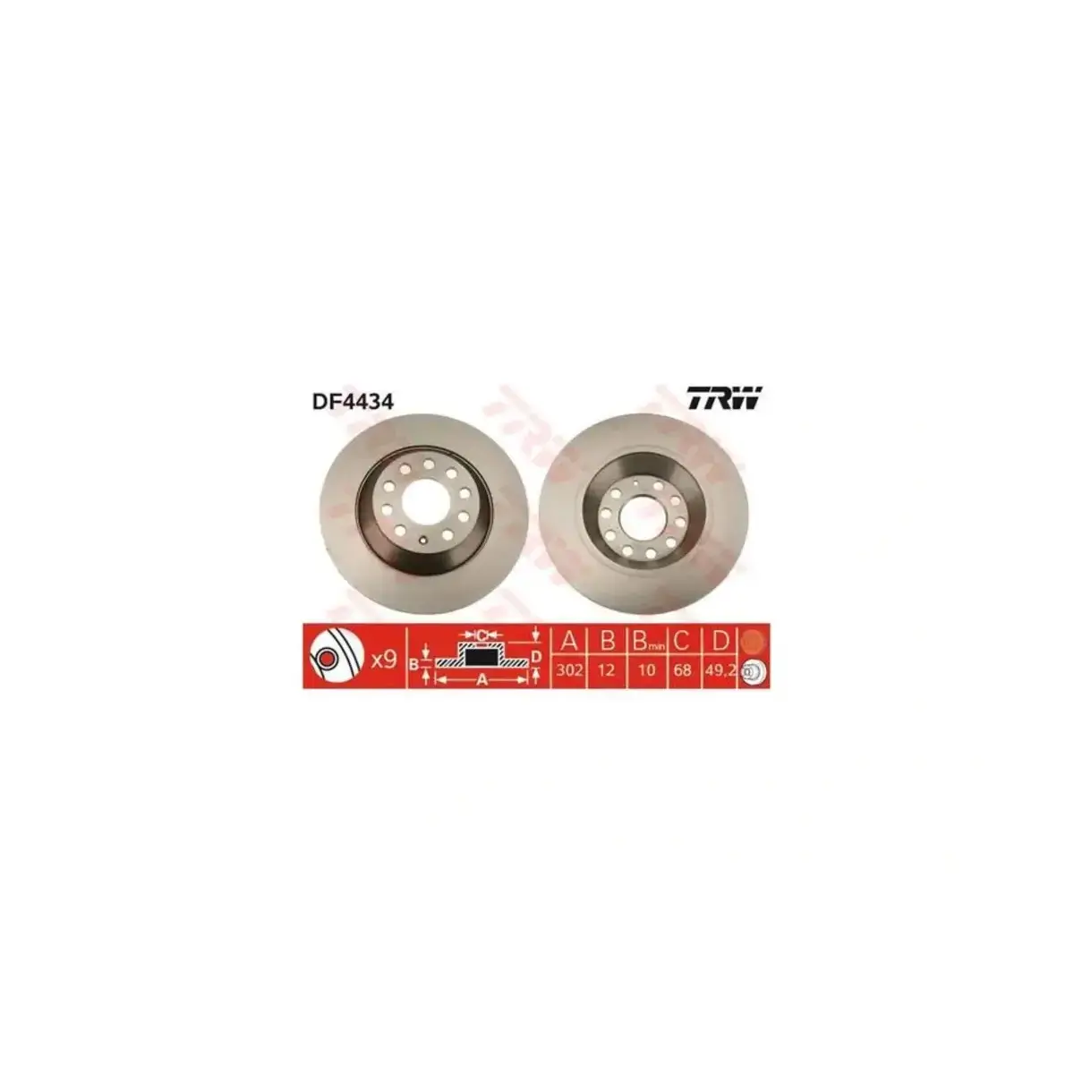 4F0615601E FREN DISKI DELİKSİZ ARKA A6 2004 - 2011 TRW