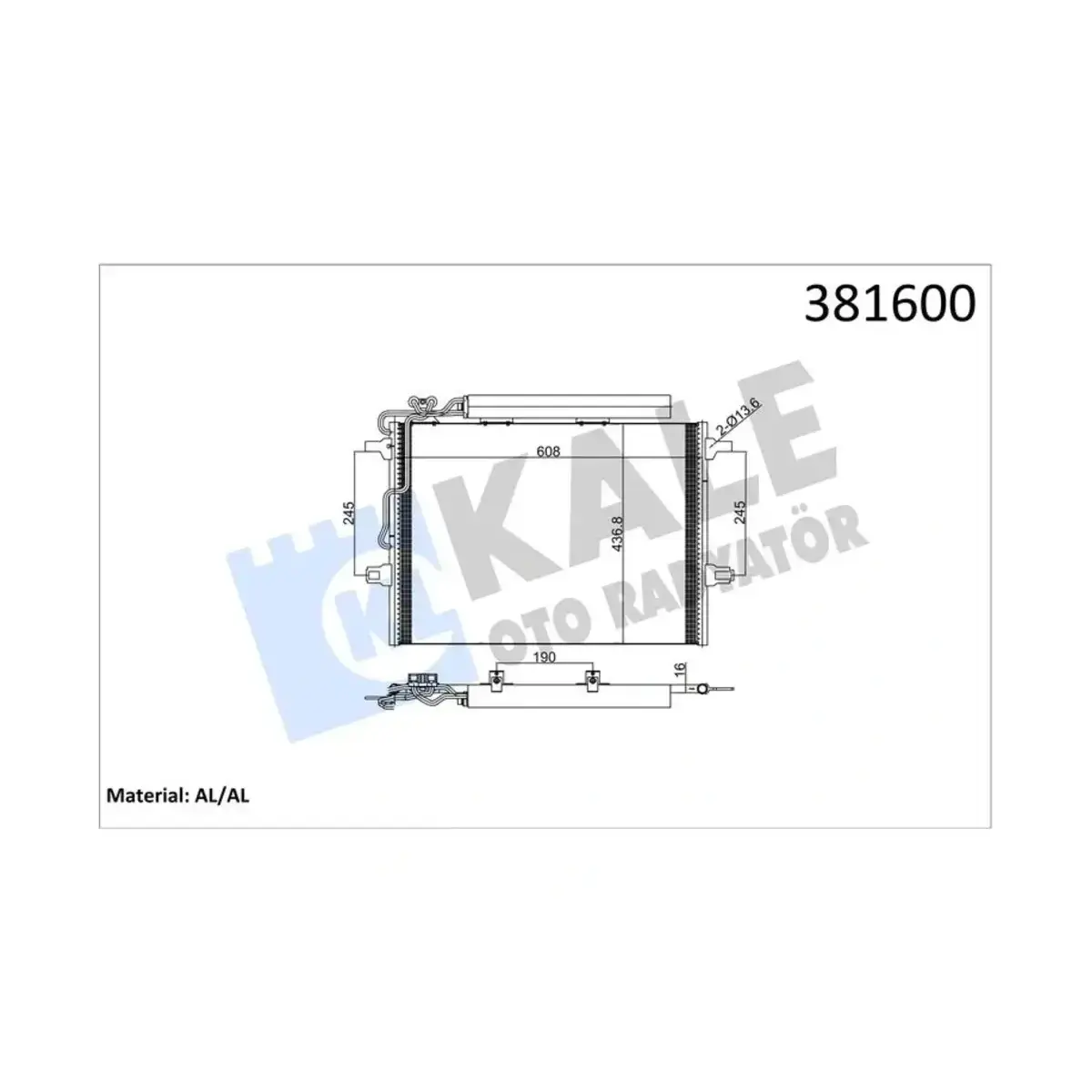 2115001254 KONDENSER 350 CGI-CLS 280-CLS 320-CLS 350-CLS 500 -E 200 KOMPRESSOR AL AL KALE