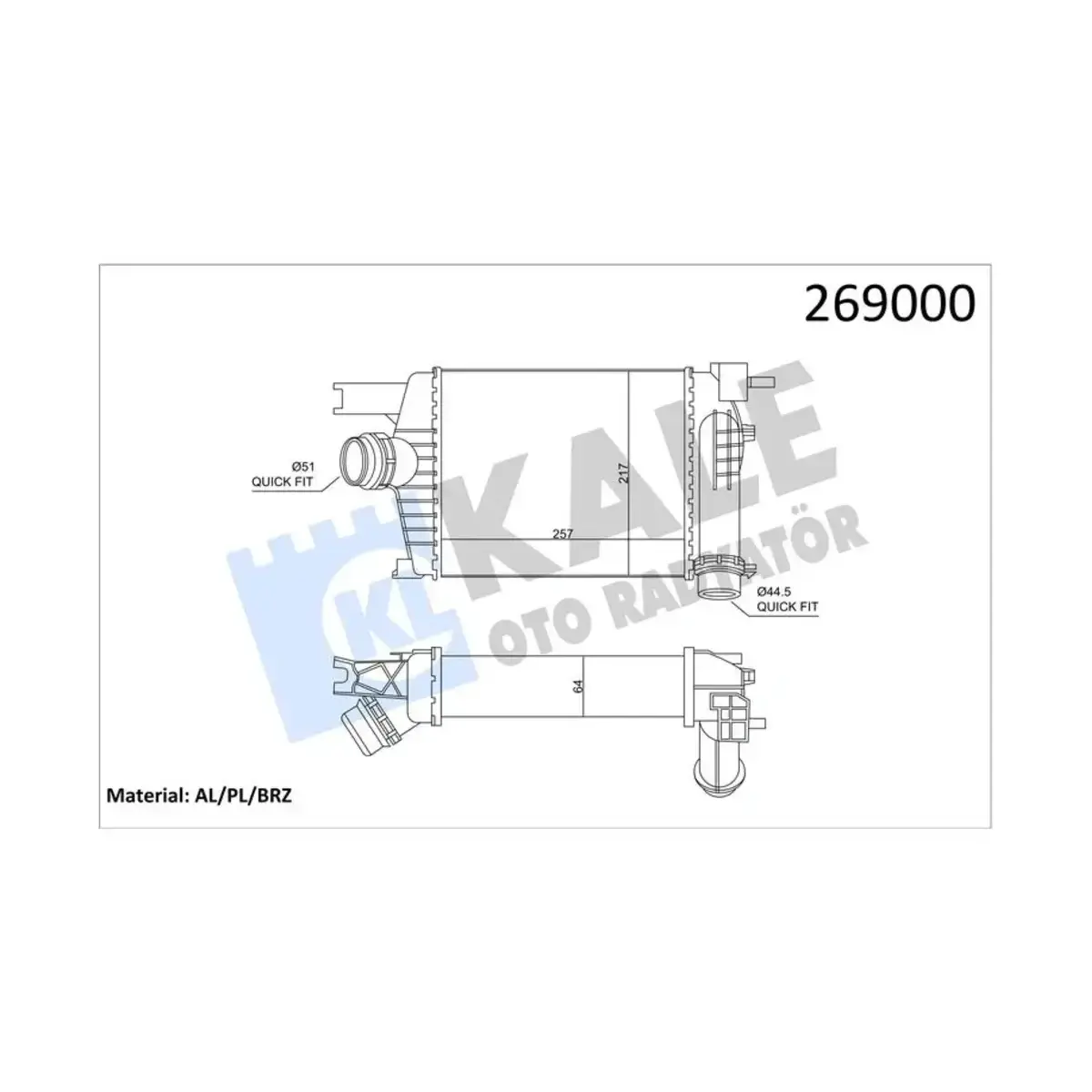 144961381R INTERCOOLER CLIO IV DUSTER 1.5DCI K9K DIZEL AL/PL KALE