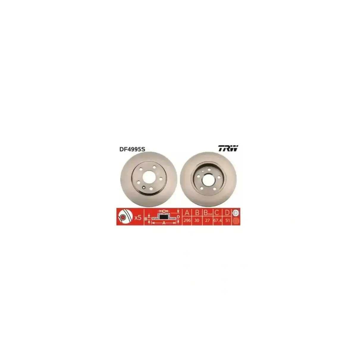 DF4995S FREN DISKI ON HAVALI INSIGNIA A 2008- ( 16 JANT 296MM ) TRW DF4995S FREN DISKI ON HAVALI INSIGNIA A 2008- ( 16 JANT 296MM ) TRW