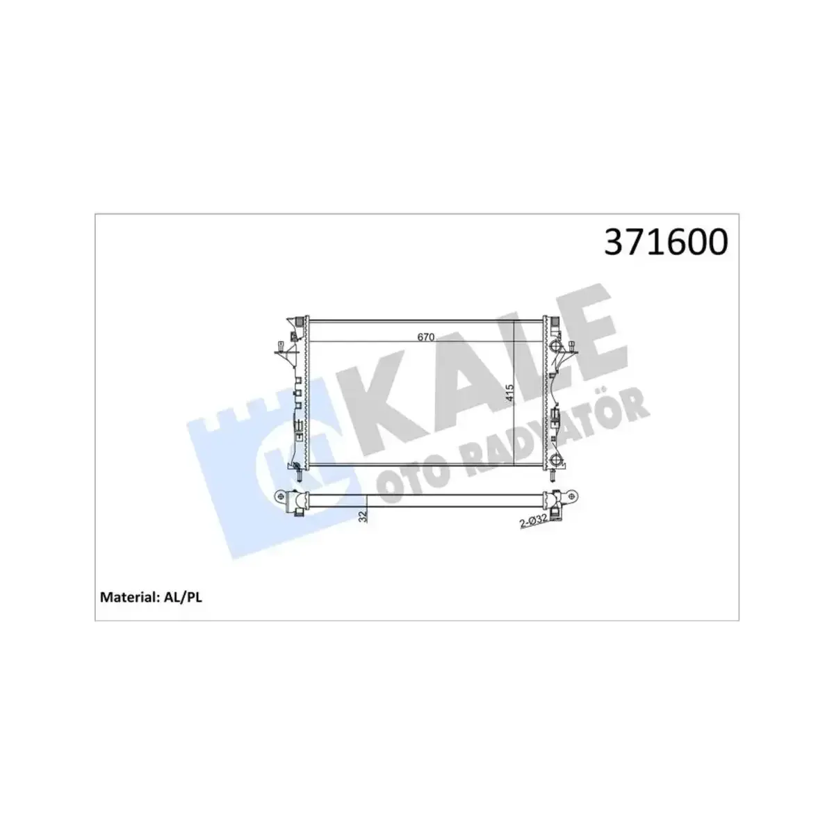 8200302463 RADYATOR ESPACE IV-LAGUNA II-VELSATIS (MT) AL MKNK KALE