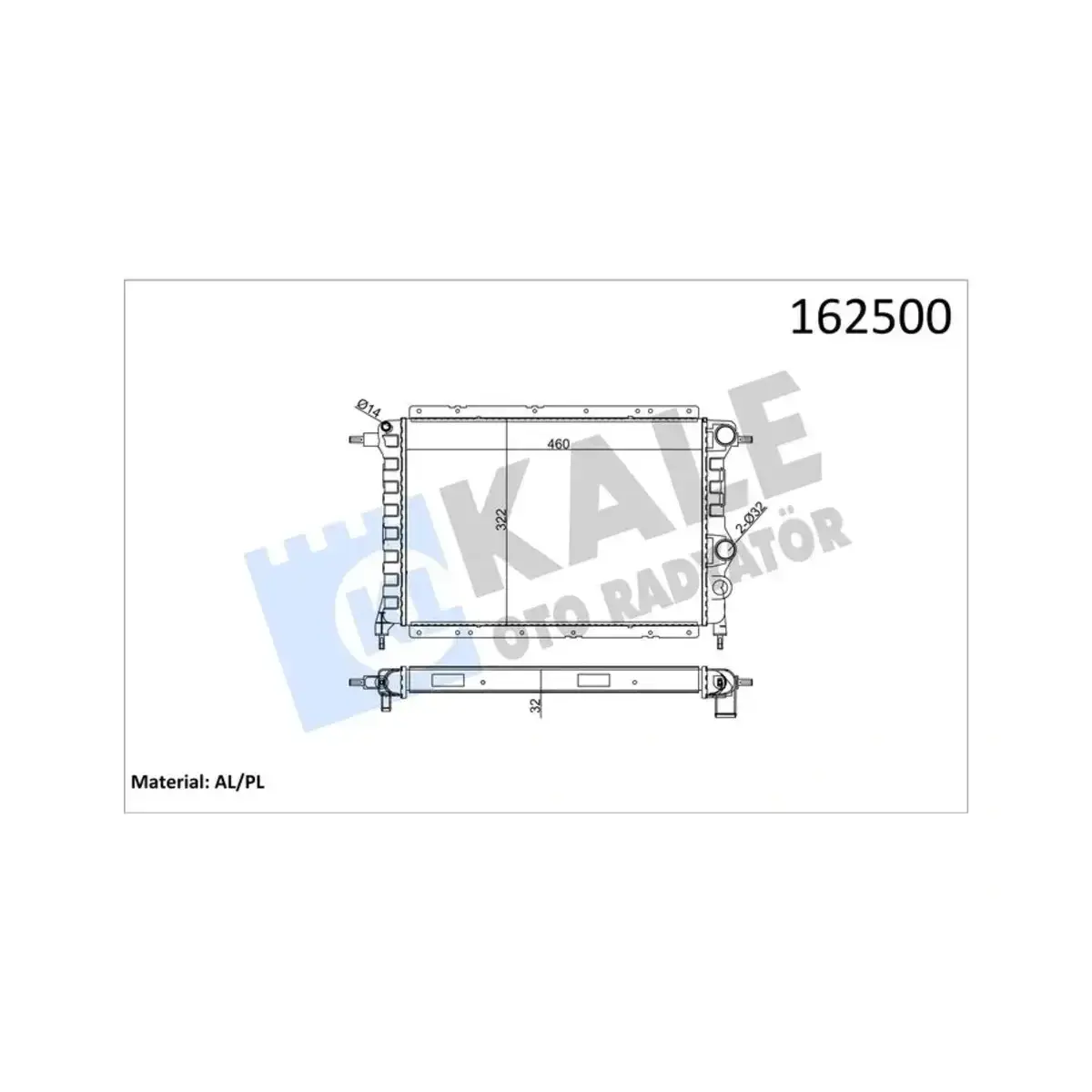 7701407631 RADYATOR 25 ESPACE 2.0 2.2 1.9 DTI 2 SIRA AL+PL KALE