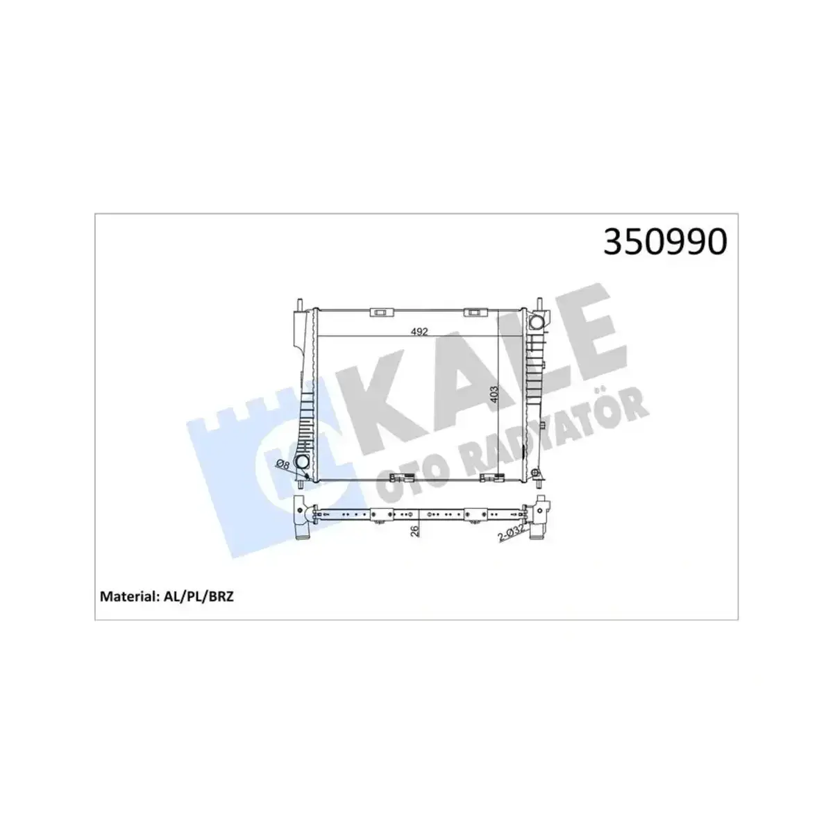 8200468931 RADYATOR CLIO III CLIO GRANDTOUR MODUS GRAND MODUS AL PL BRZ KALE